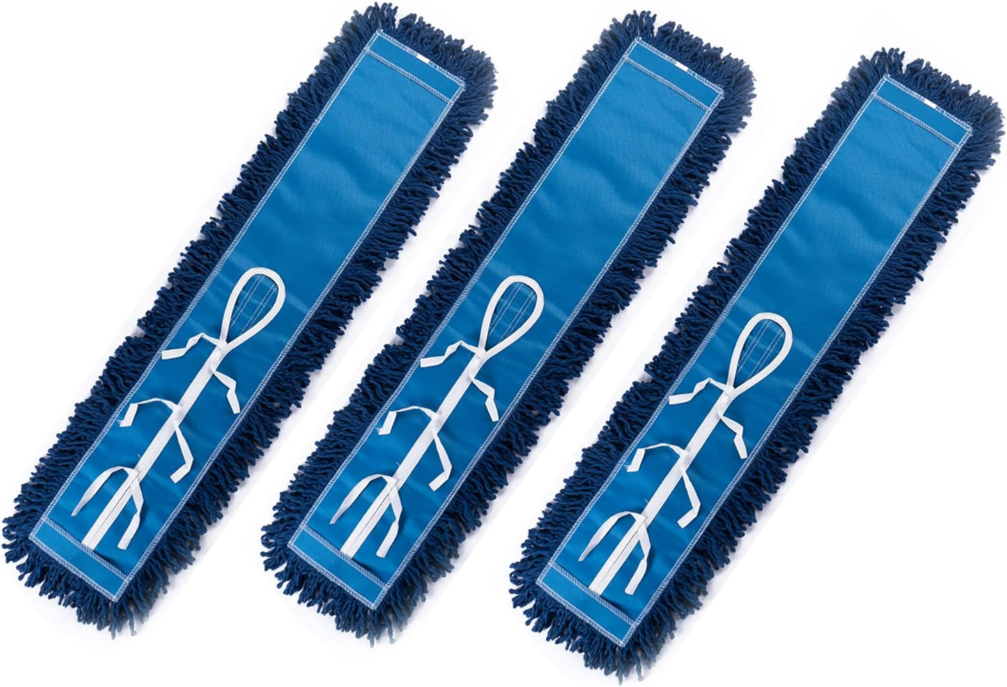 MATTHEW CLEANING 36'' Industrial Strength Cotton Dust Mop Refill Washable Replacement Heads For Residential & Commercial Use Fit Standard Dust Mop Frames, Hardwood, Laminate, Concrete Floors 3 Pack
