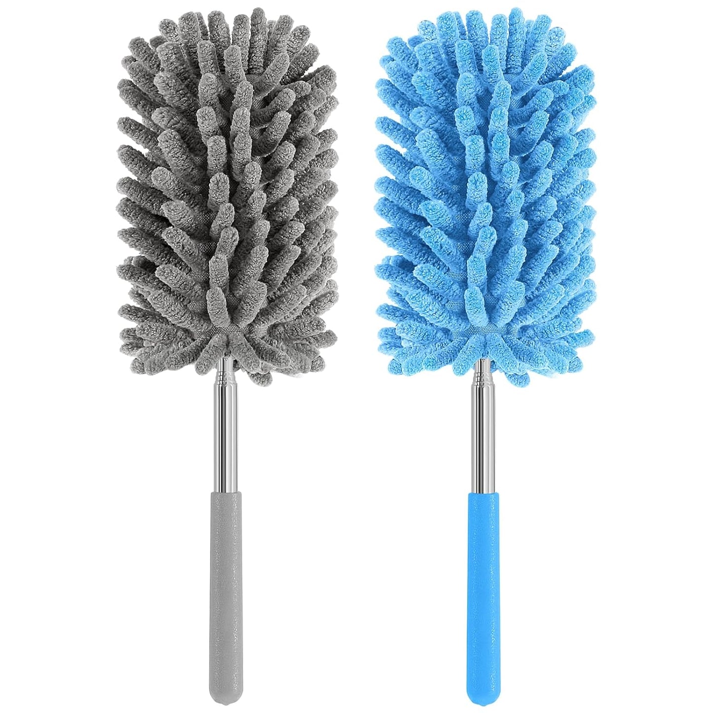 Mini Duster for Cleaning, 360° Bendable Hand Dusters with Extension Pole, Washable Small Duster for Car Interior, Office, Furniture