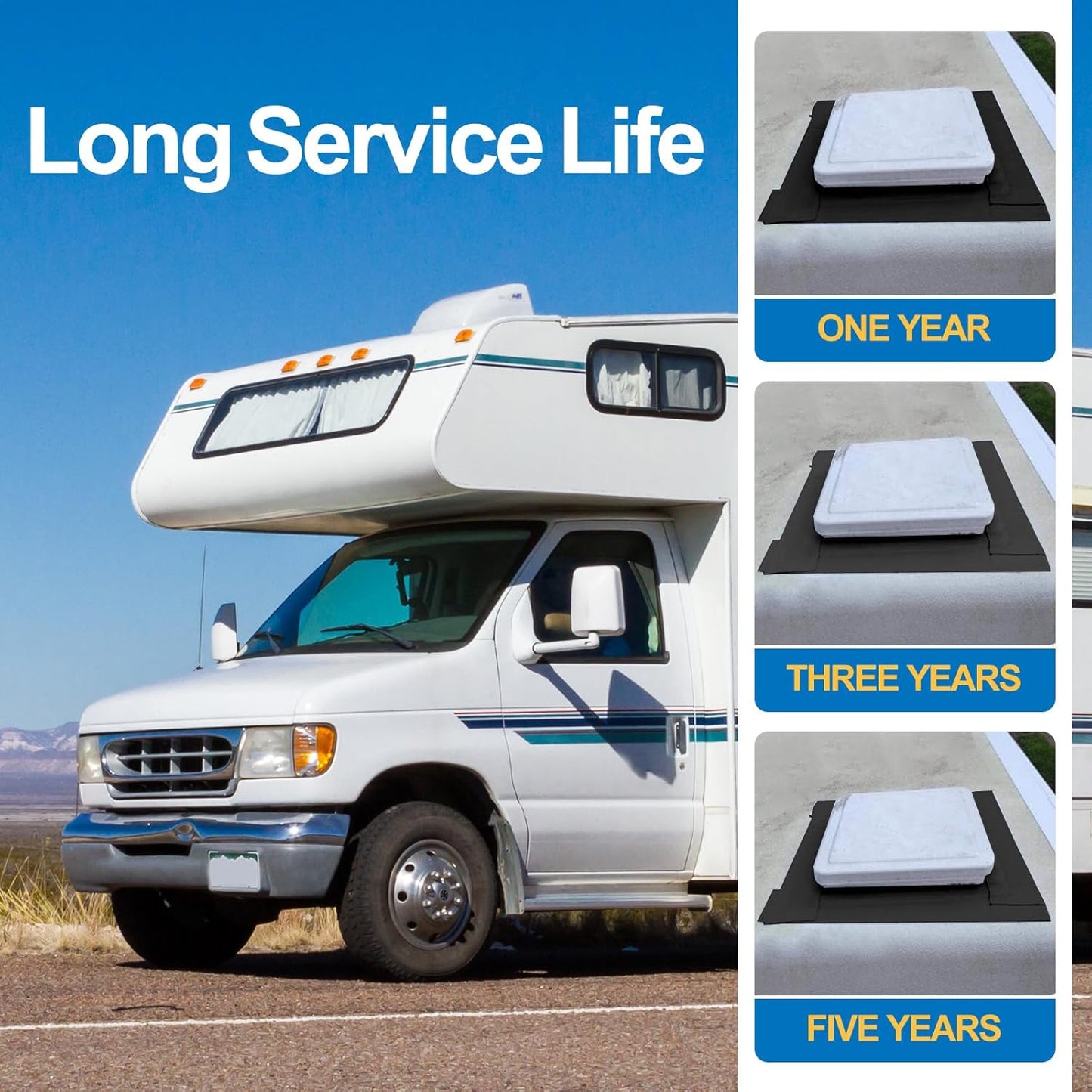 RV Roof Sealant Tape Black, 2 Inch x 50 Feet RV Repair Roof Sealer Seal Tape UV-Resistant Waterproof Sealant Tape for RV Repair, Camper, Trailer, Boat Sealing, Leaking Roof, Window