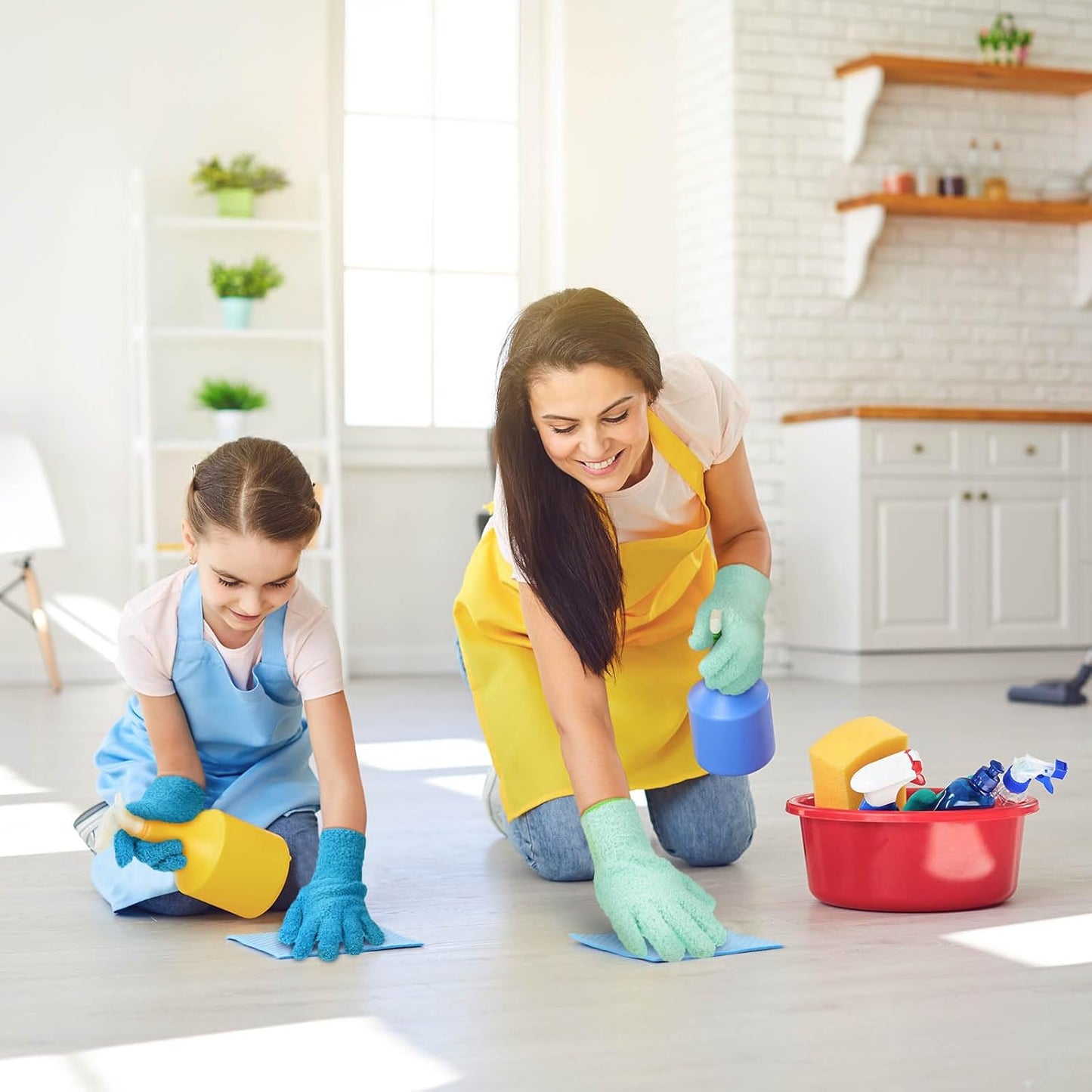 6 Pcs Microfiber Dusting Mitt Gloves Microfiber Washable Dusting Gloves Car Wash Mitt for Leaf Cleaning Plant