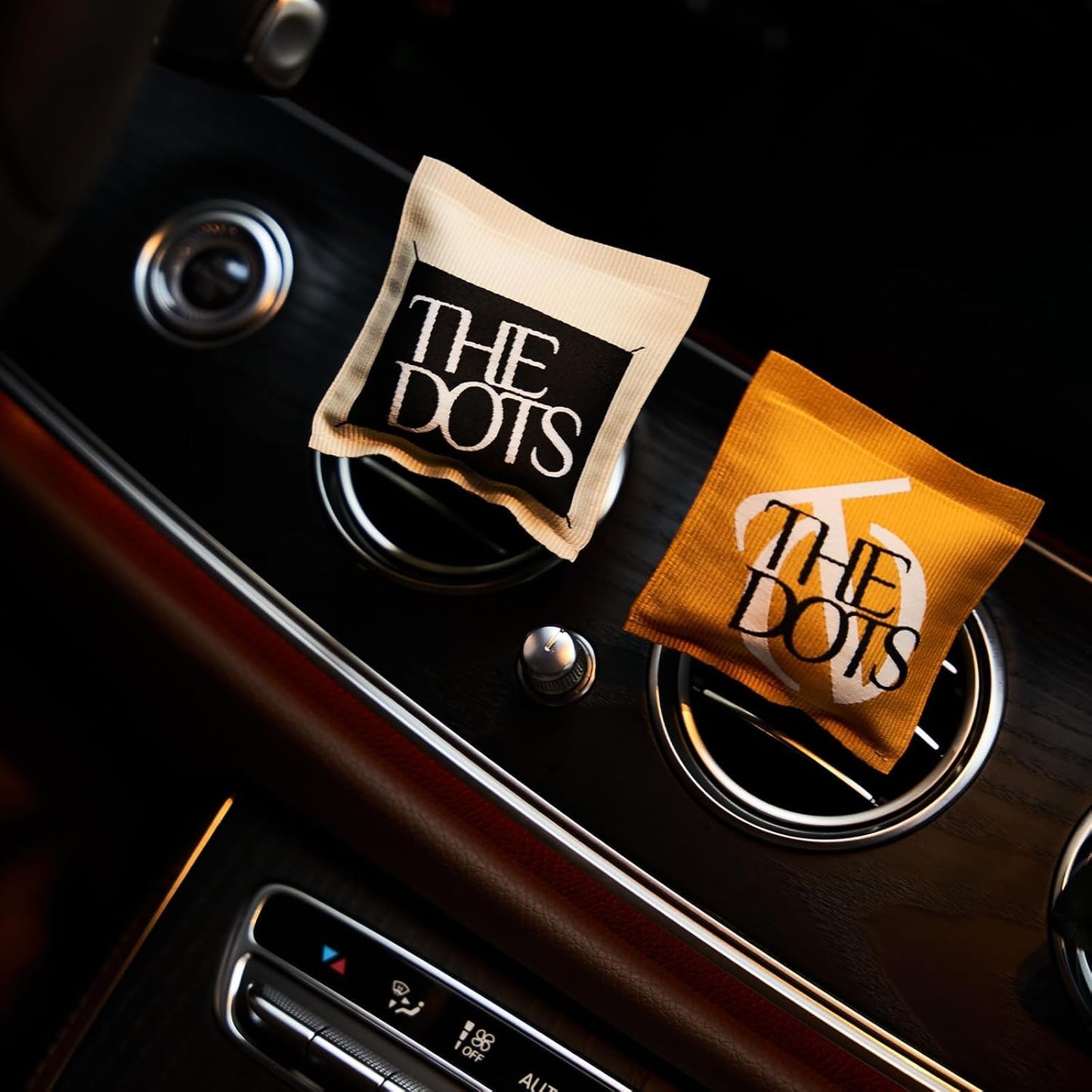 THEDOTS Series Sicilian Orange Car Vent Clip, Fabric Sachet Air Freshener, 30 Days Long-Lasting for Car Interior Decor, Non-Toxic (1 Pack)