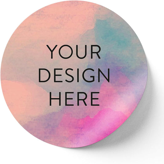 100 Custom Vinyl Stickers - Upload Your own Image, Text, Design, Logo - Personalized Logo Labels for Handmade, Packaging, Bottle, Jars, Candle, Brand Stickers (Rose, 2x2)