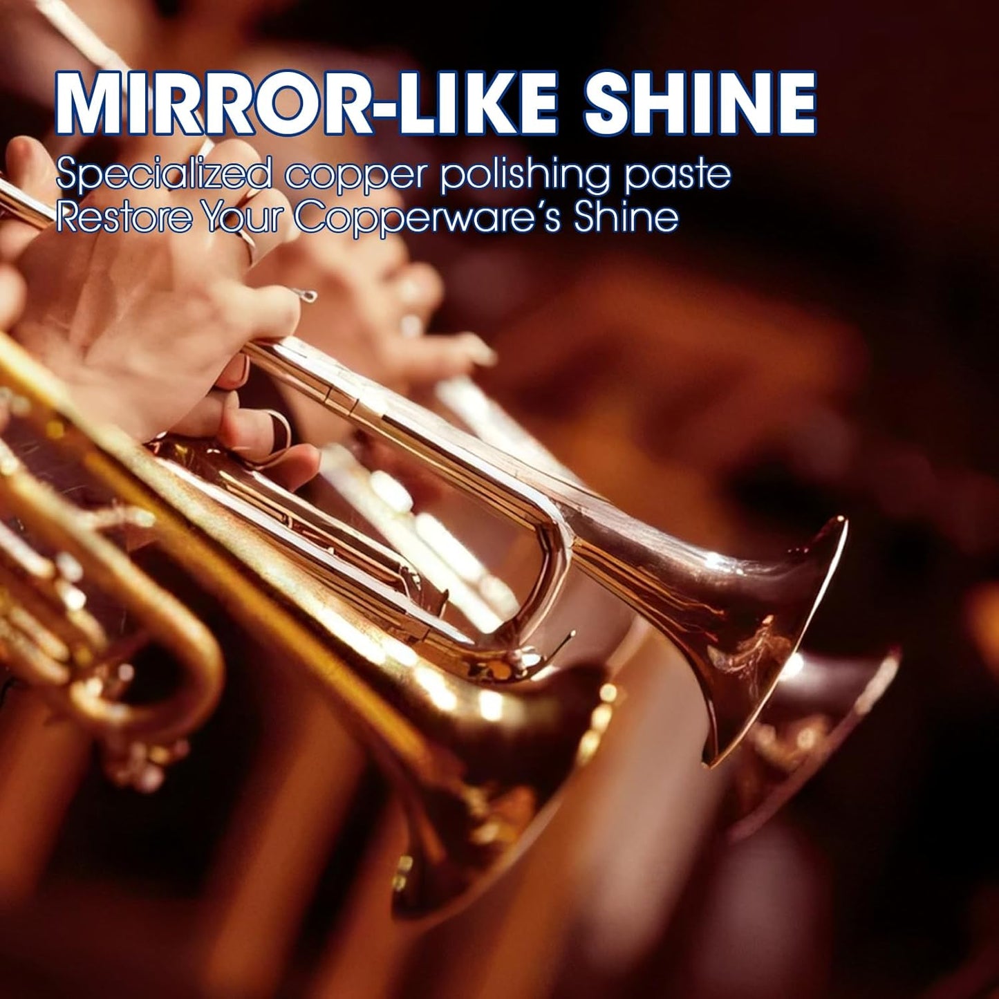 Brass Polish Copper Cream Cleaner Kit - Instant Polishing Cream And Protective Tarnish Removal, Metal Cleaner And Brightener For Antiques, Music Instruments, Copper Kettle And Sinks