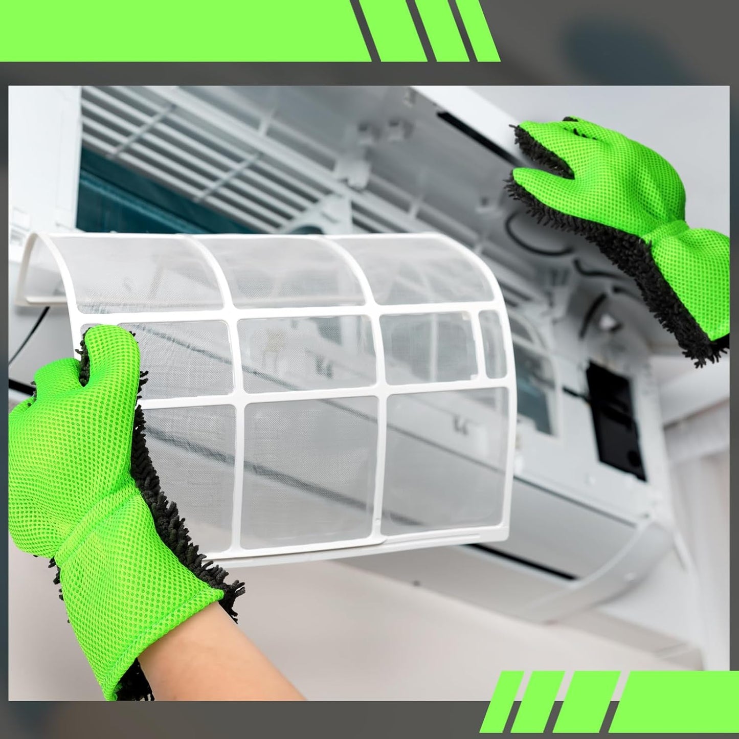 2 Packs Car Wash Mitt 5 Finger Microfiber Wash Mitts Car Dusting Gloves Double Sided Microfiber Cleaning Gloves Interior Exterior Auto Dusting Mitt for Car Detailing Without Scratch (Black and Black)