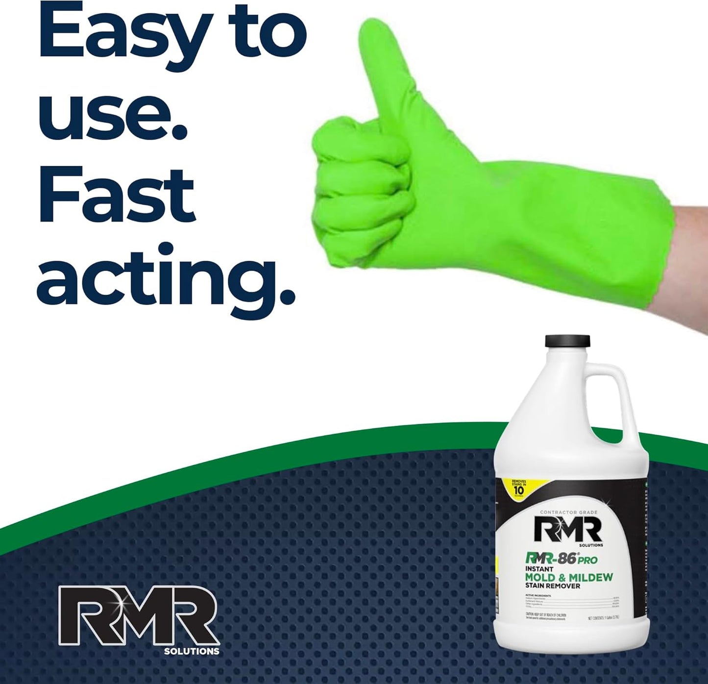 RMR-86 Pro Contractor Grade Mold Stain & Mildew Stain Remover Cleaning Solution, Professional Quality Formula, 1 Gallon