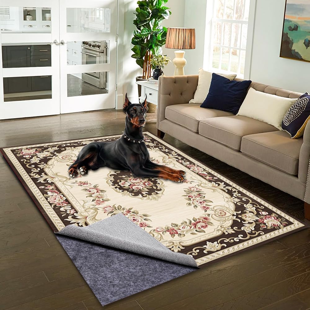 100% Waterproof Non-Slip 1/4” Extra Thick 3x5 ft Rug Pad for Large Area Rugs Durable Felt Floor Protection pad for All Floors, Suitable for Cutting. Rug Pads Keep Rugs in Place and Provide Cushioning