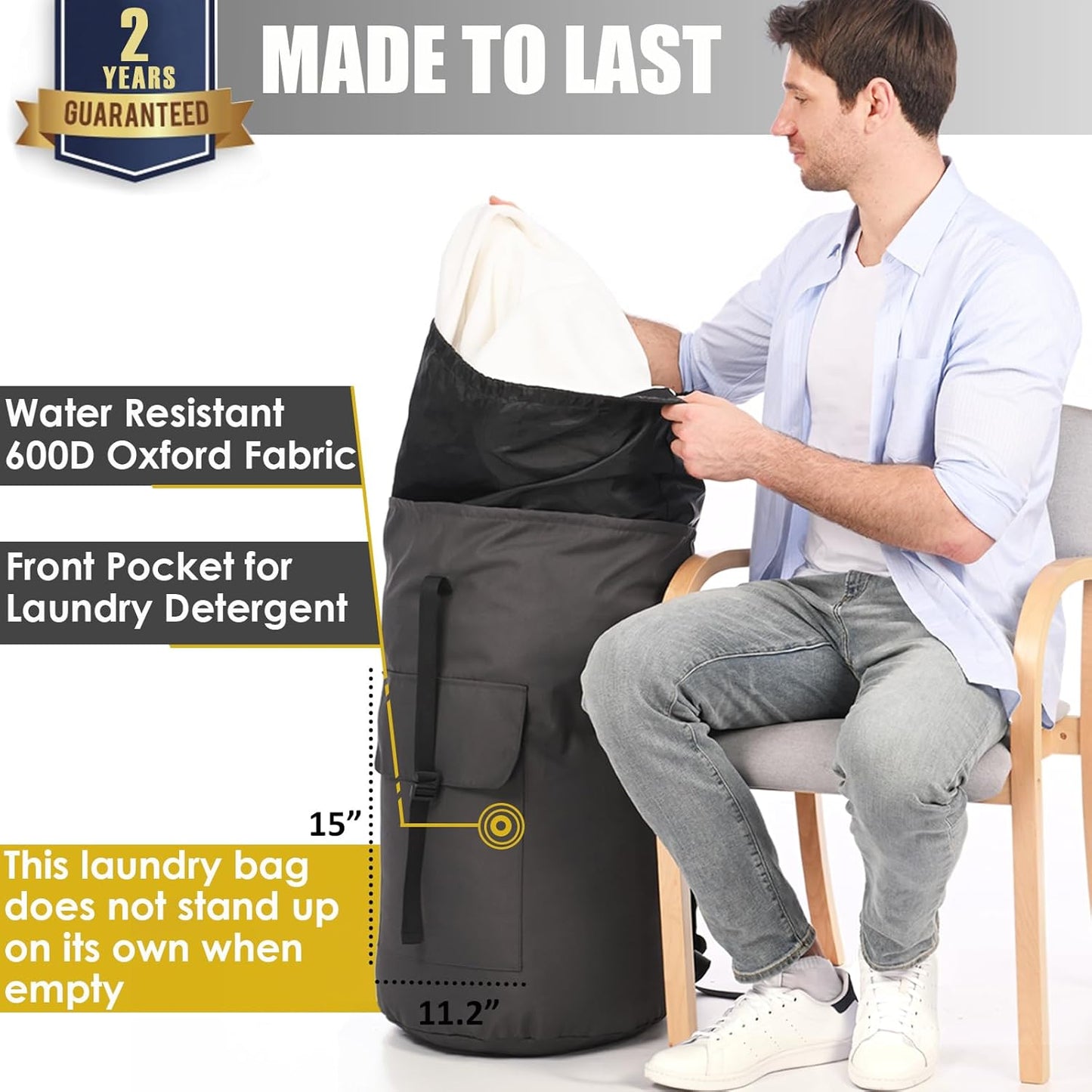Laundry Backpack Bag, 115L Extra Large Laundry Bags with straps, Heavy Duty Laundry Bag Backpack, Portable Dirty Clothes Bag for College Dorm, Apartment, Laundromat, College Laundry Bag