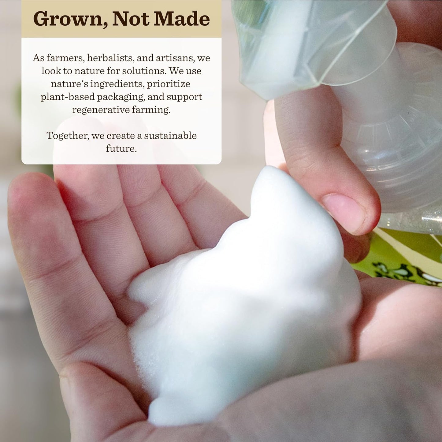 Moon Valley Herbal Foaming Hand Soap, Unscented Two Pack, Vegan, Recyclable Bottle