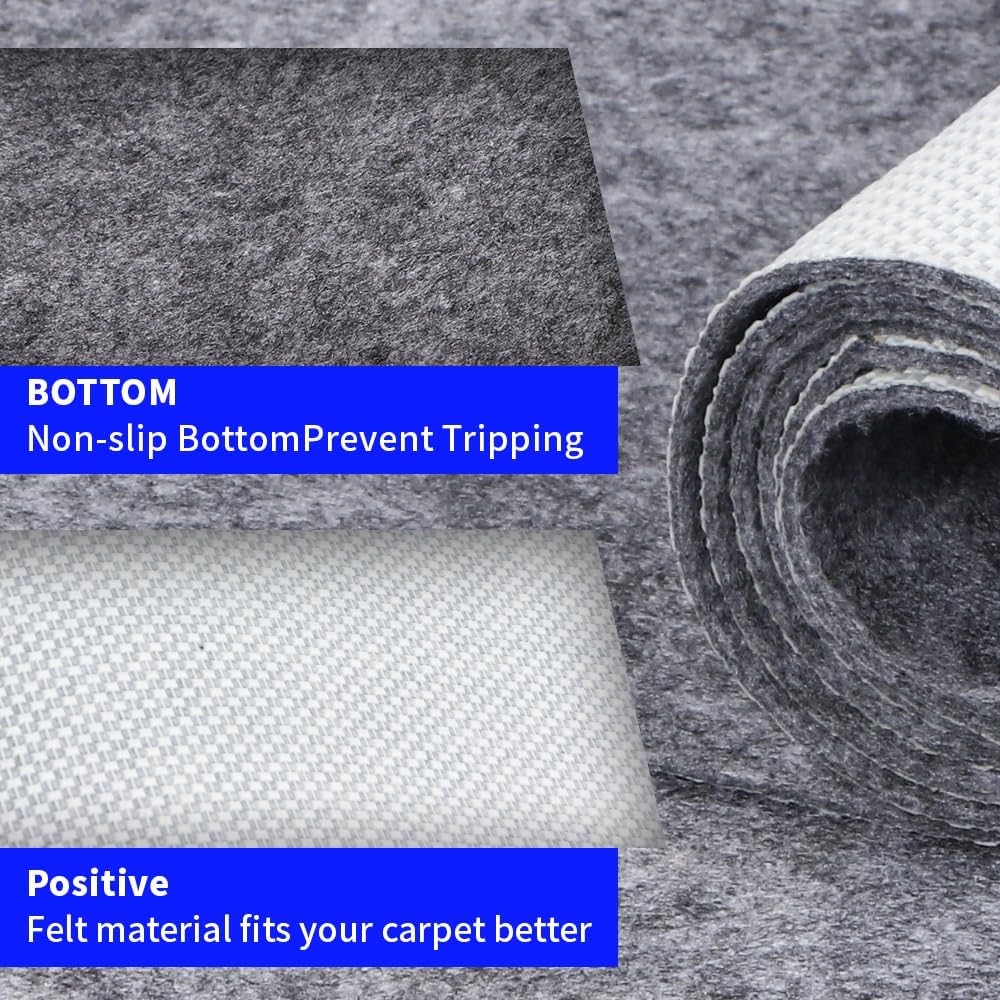 100% Waterproof Non-Slip 1/4” Extra Thick 6x9 ft Rug Pad for Large Area Rugs Durable Felt Floor Protection pad for All Floors, Suitable for Cutting. Rug Pads Keep Rugs in Place and Provide Cushioning