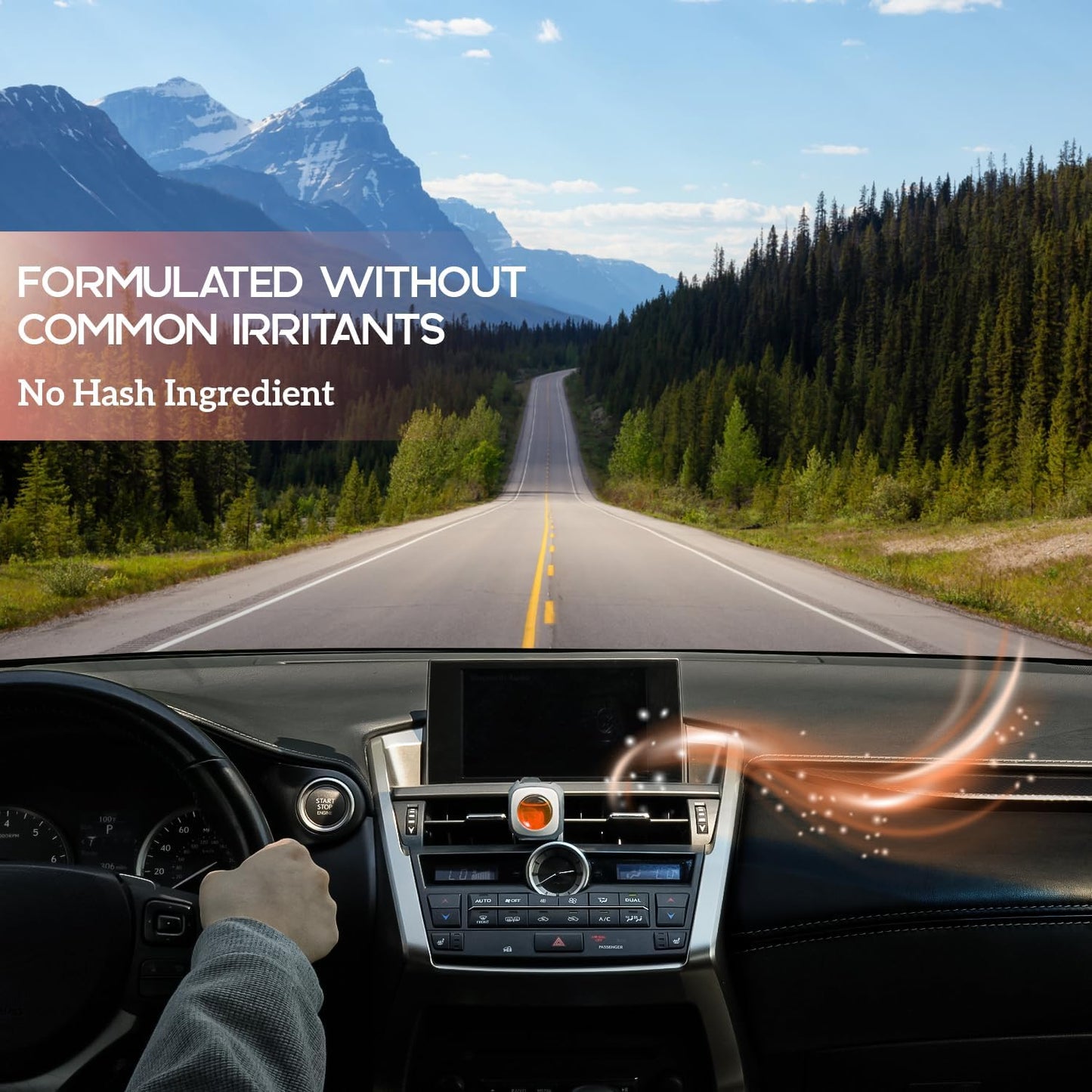 Air Jungles Eleu Pomelo Scent Car Air Freshener Clip, 6 Vent Clips, 4 ml Each, Long Lasting Air Freshener, Up to 180 Days Car Refresher Odor Eliminator