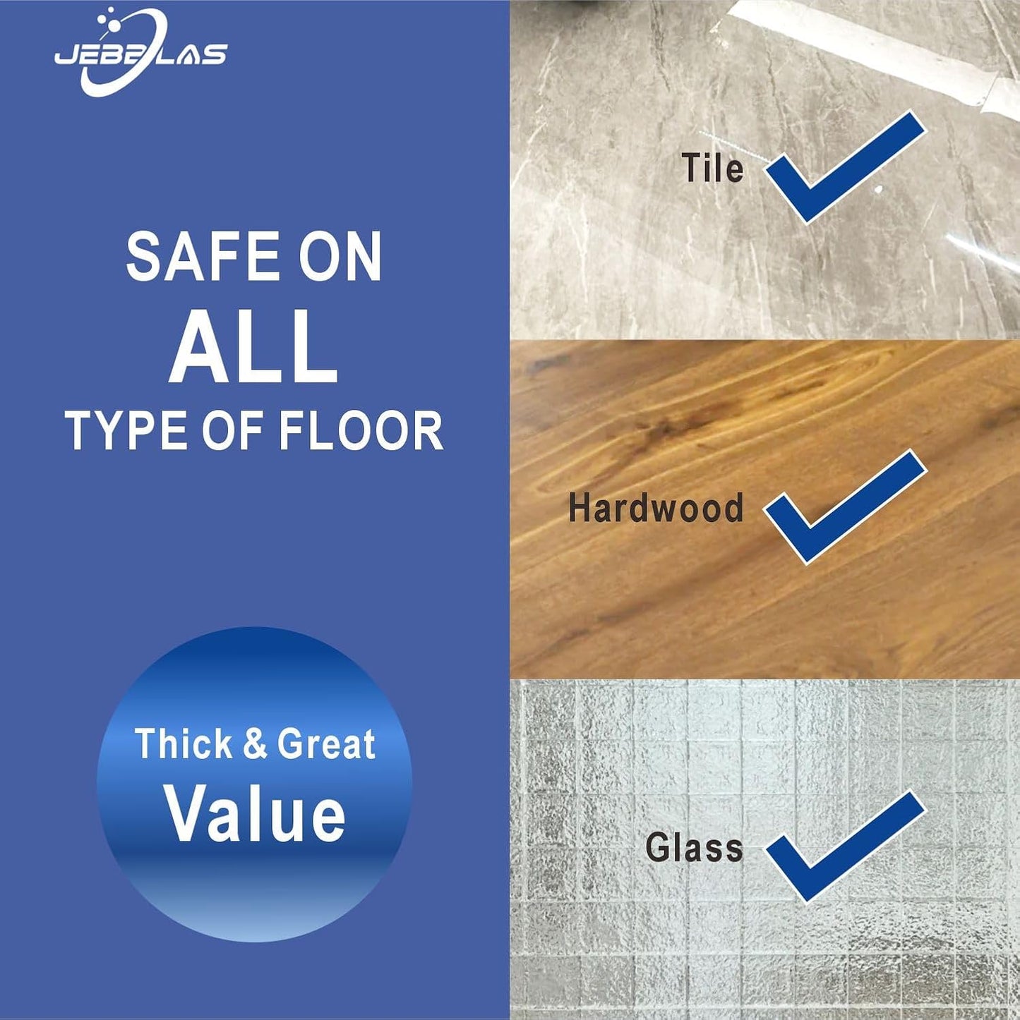 JEBBLAS Disposable Mop Cloth Dry Sweeping Pad for Floor Mop Sweeping Cloths Multi Surface Refills, 120 Pcs/Pack