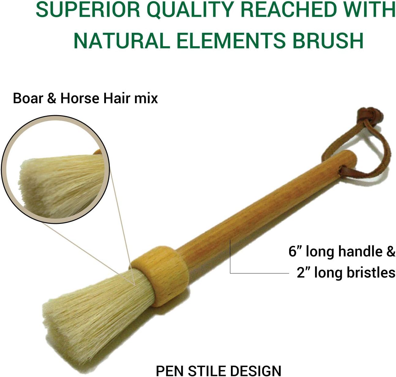 Valentino Garemi Cleaning Brush for Dusting Vintage Collection Picture Frames Genuine Bristles Made in Germany