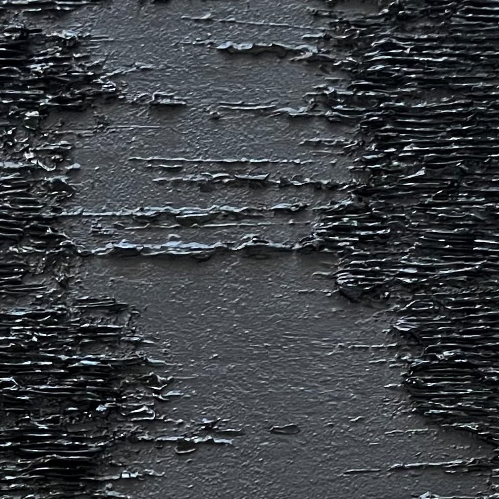 NANKAI Art Hand-Painted Thick Texture Black Minimalist Oil Painting 45x30 Inchs Texture Abstract Painting Home Wall Decorative Art