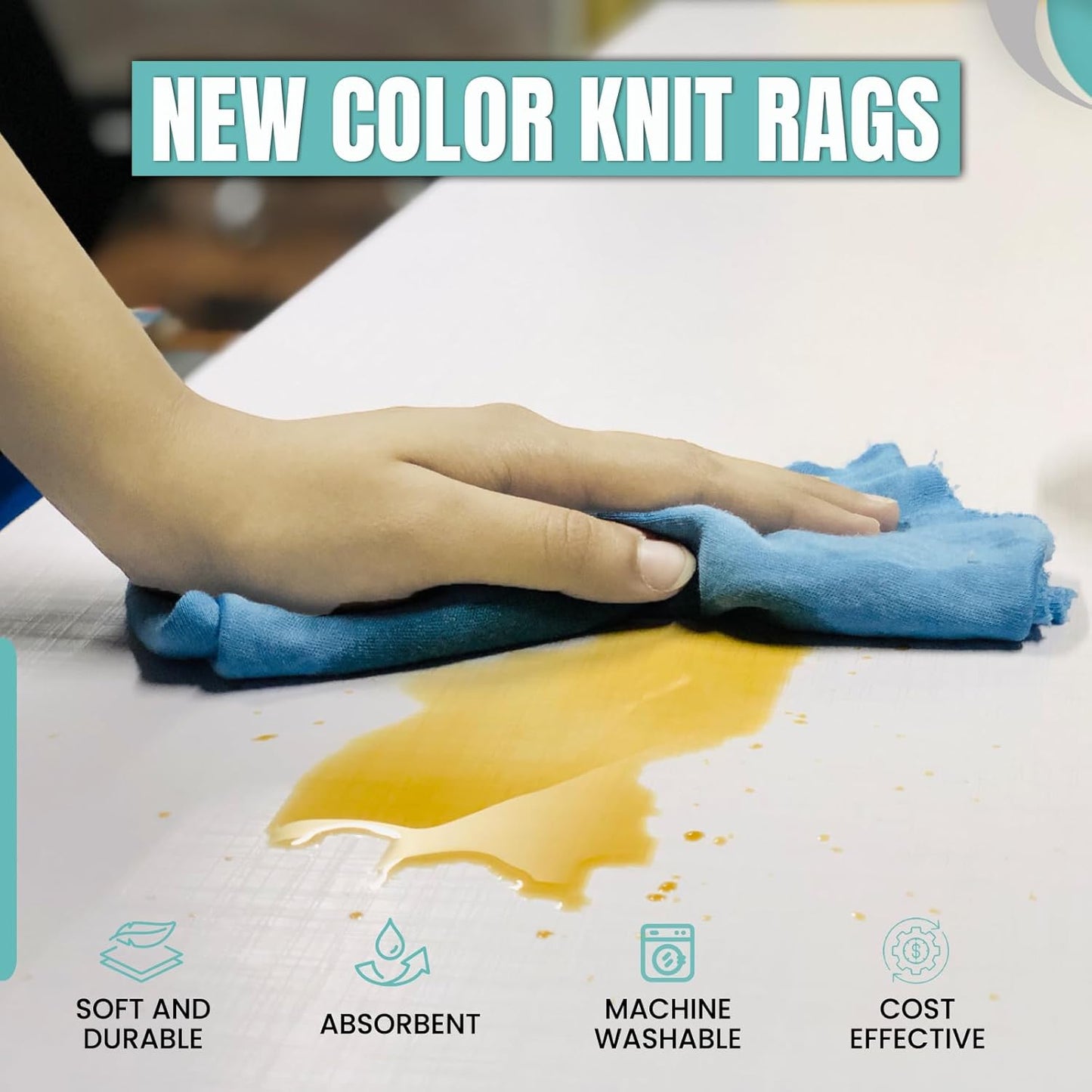 Premium Color Knit Cleaning Rags (600 lbs Pallet - 60x10 lbs. Bag) – Shop Rags Bulk for Workshops, Mechanics, Painters, and Home Use, Multipurpose Cotton T-Shirt Rags