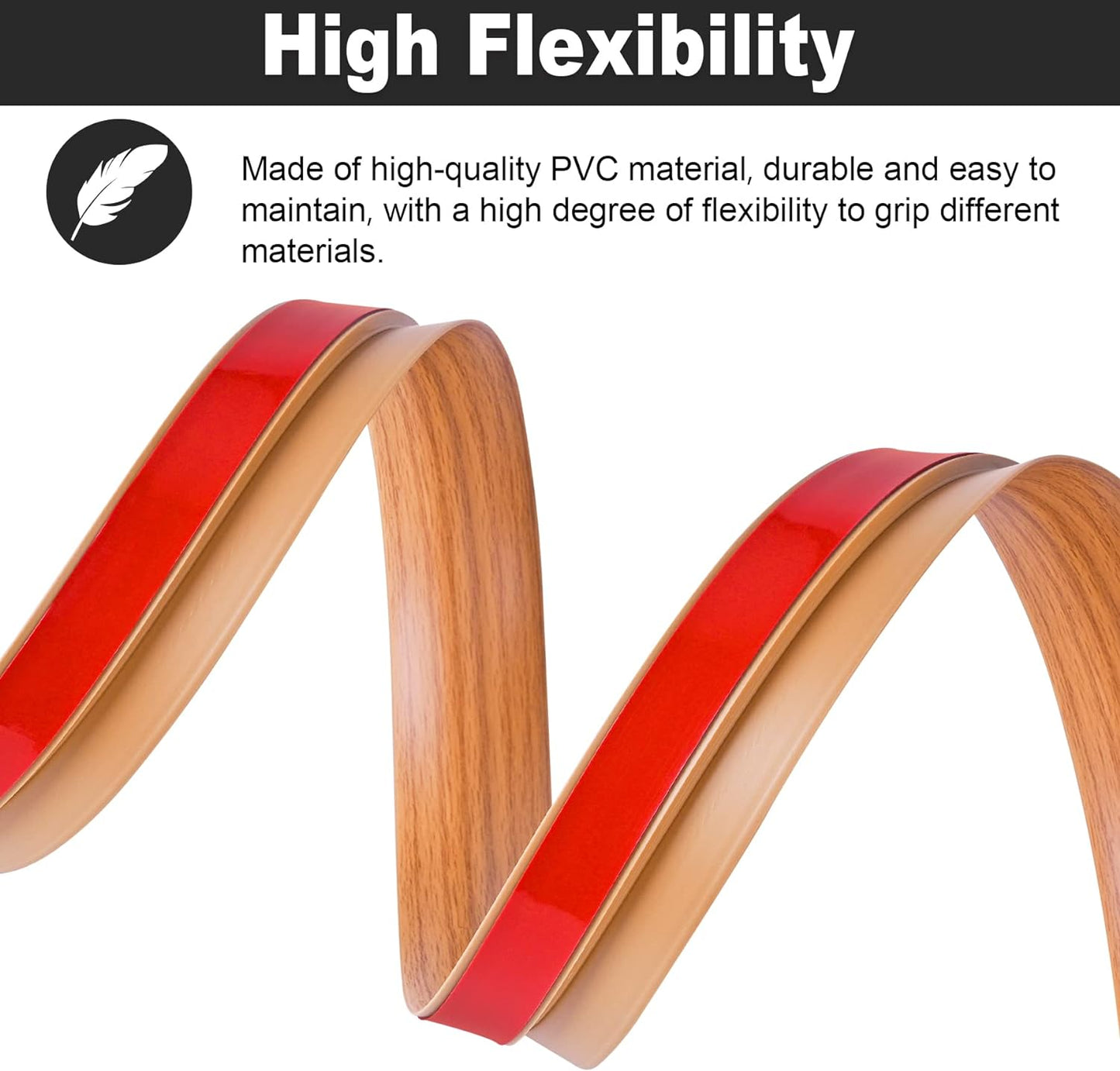 10Ft Carpet Floor Transition Strip, Self Adhesive Floor Edging Trim Strip, PVC Threshold Cover for Doorway, Floor Divider Strip Suitable for Threshold Height Less Than 5 mm - Light Brown Coffee