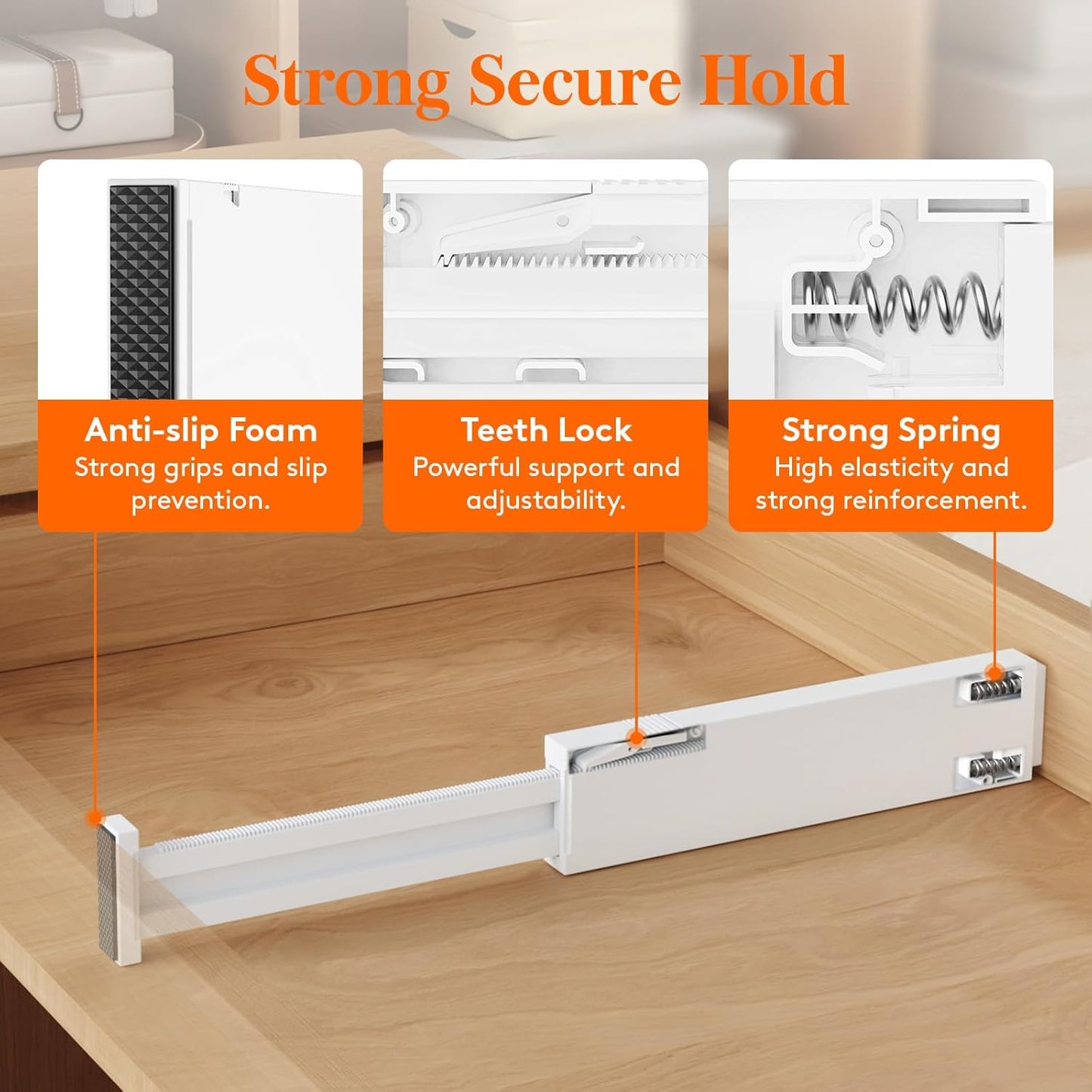 Lifewit 12 Pack Kitchen Drawer Dividers 2.36" High, 11"-17" Adjustable Drawer Organizer for Utensils/Clothes/Makeup, Plastic Expandable Separators in Dresser/Bedroom/Bathroom/Office Storage