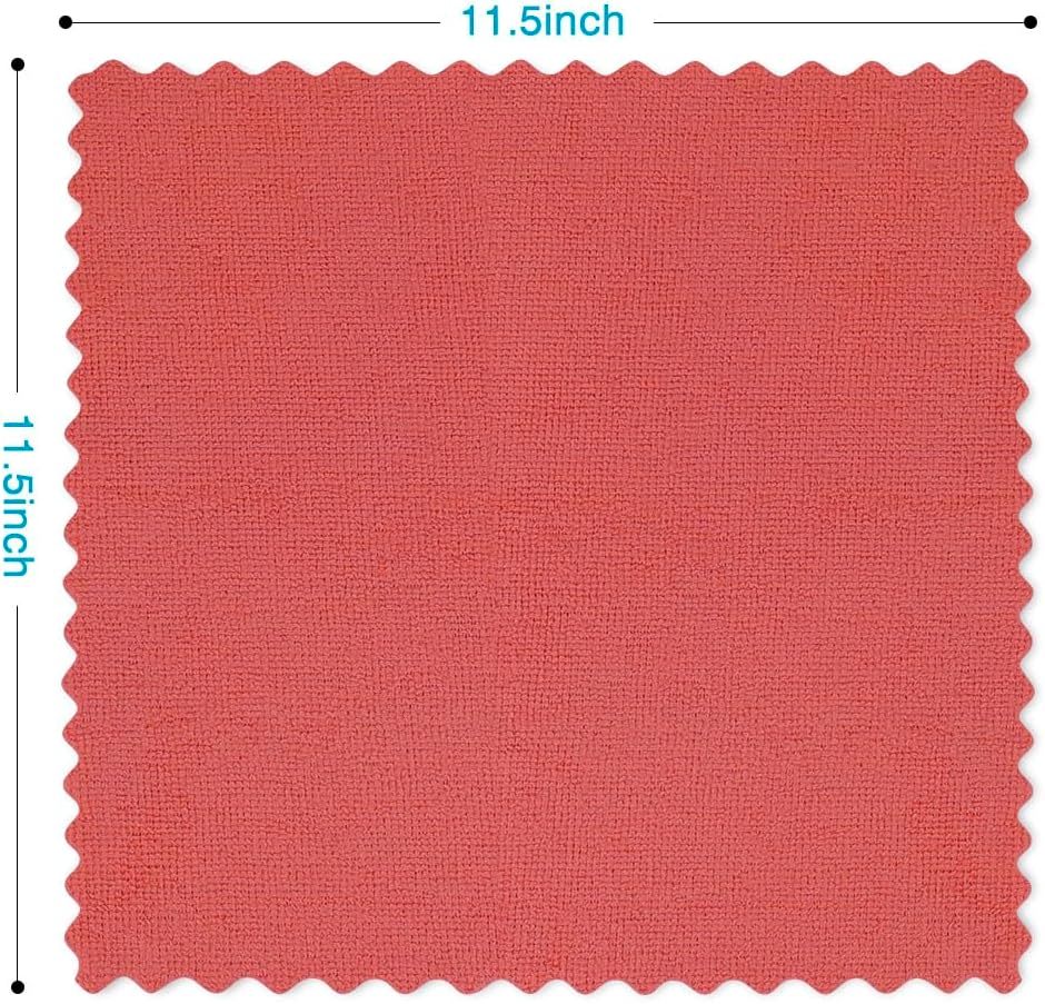 Orighty Cleaning Cloths, Shop Towels 50 Pack, Shop Rags Reusable, Microfiber Cleaning Rags Bulk for Cars, Multi-Purpose Lint Free Towels for Automotive, Mechanic, Kitchen, 11.5’’ x 11.5’’, Red