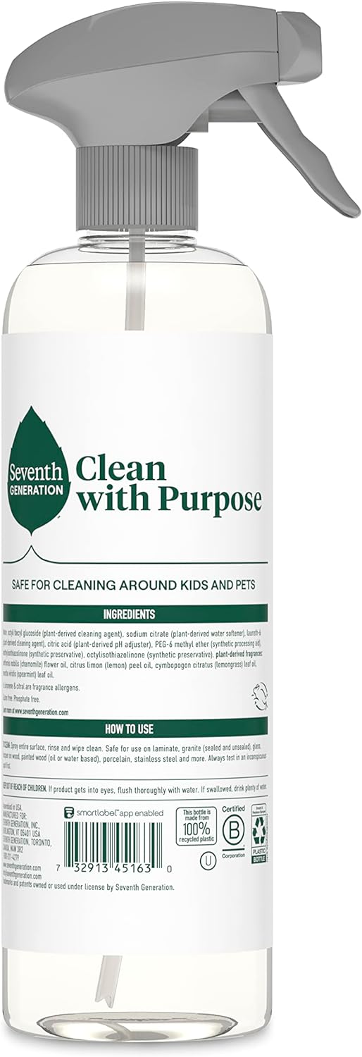 Seventh Generation All Purpose Cleaning Spray Lemon Chamomile scent Surface Cleaner Cuts Grease 23 oz