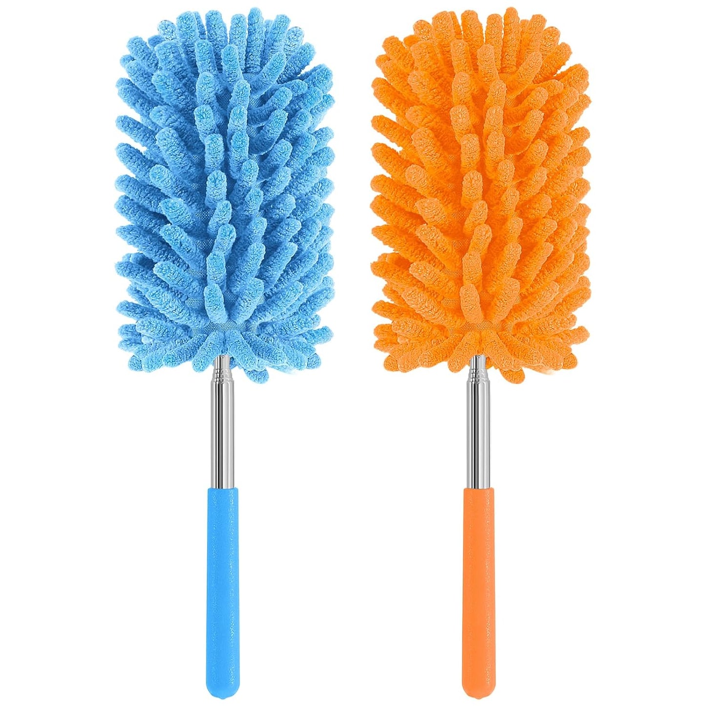 Mini Duster for Cleaning, 360° Bendable Hand Dusters with Extension Pole, Washable Small Duster for Car Interior, Office, Furniture