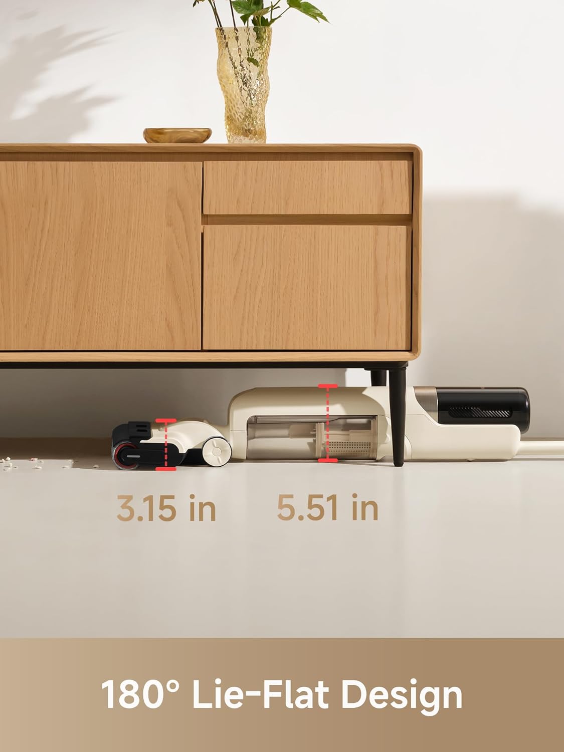 Mova K30 Mix Wet Dry Vacuum Cleaner, 4-in-1 Cordless Vacuum for Multi-Surface, 180° Lie-Flat Reach, 30Min 140°F Hot Air Drying, 0in Dual Edge, Powerful 18000Pa Suction Floor Cleaner for Pet Hair