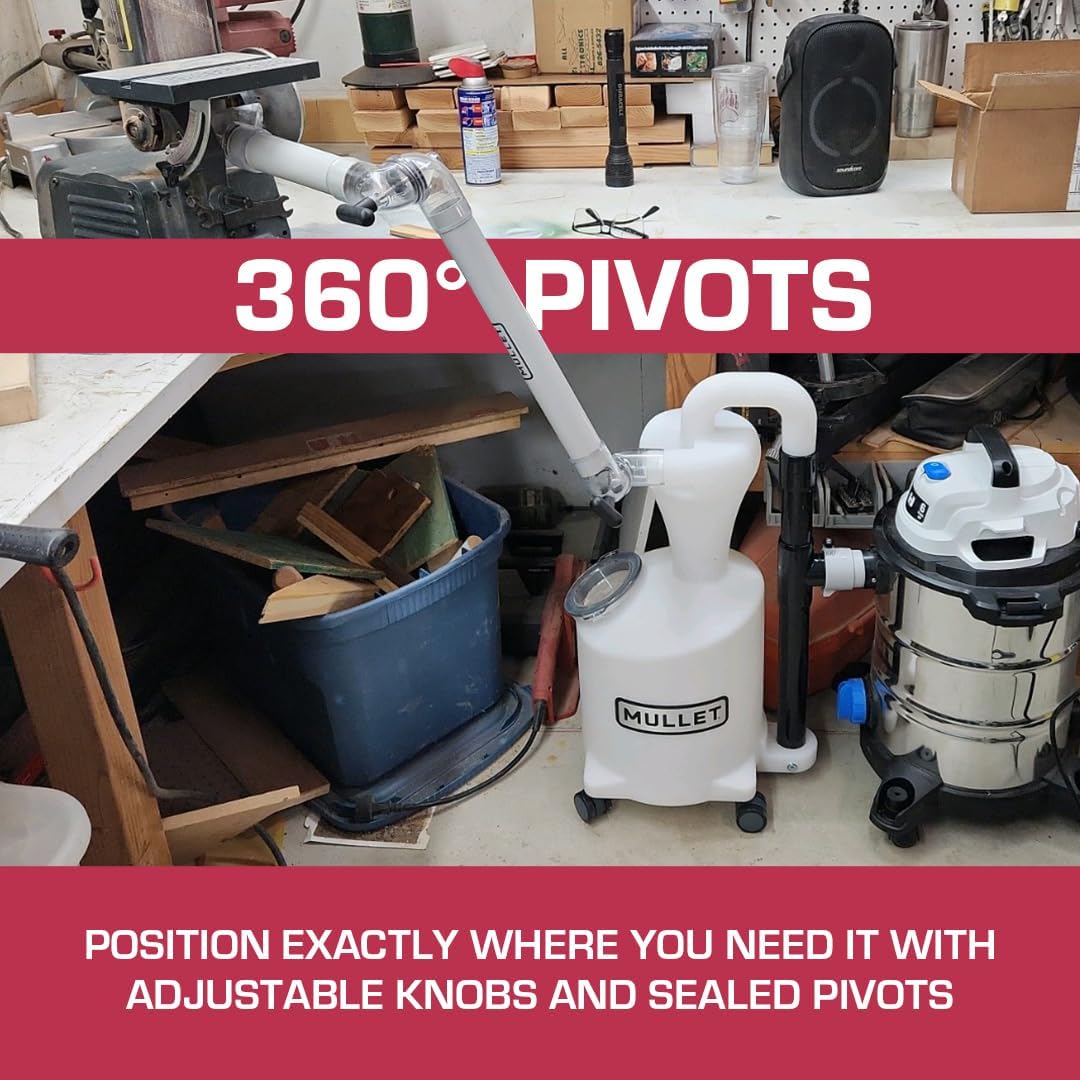 Mullet ThirdHand Dust Collection Boom Arm (Boom Arm + Cyclone)