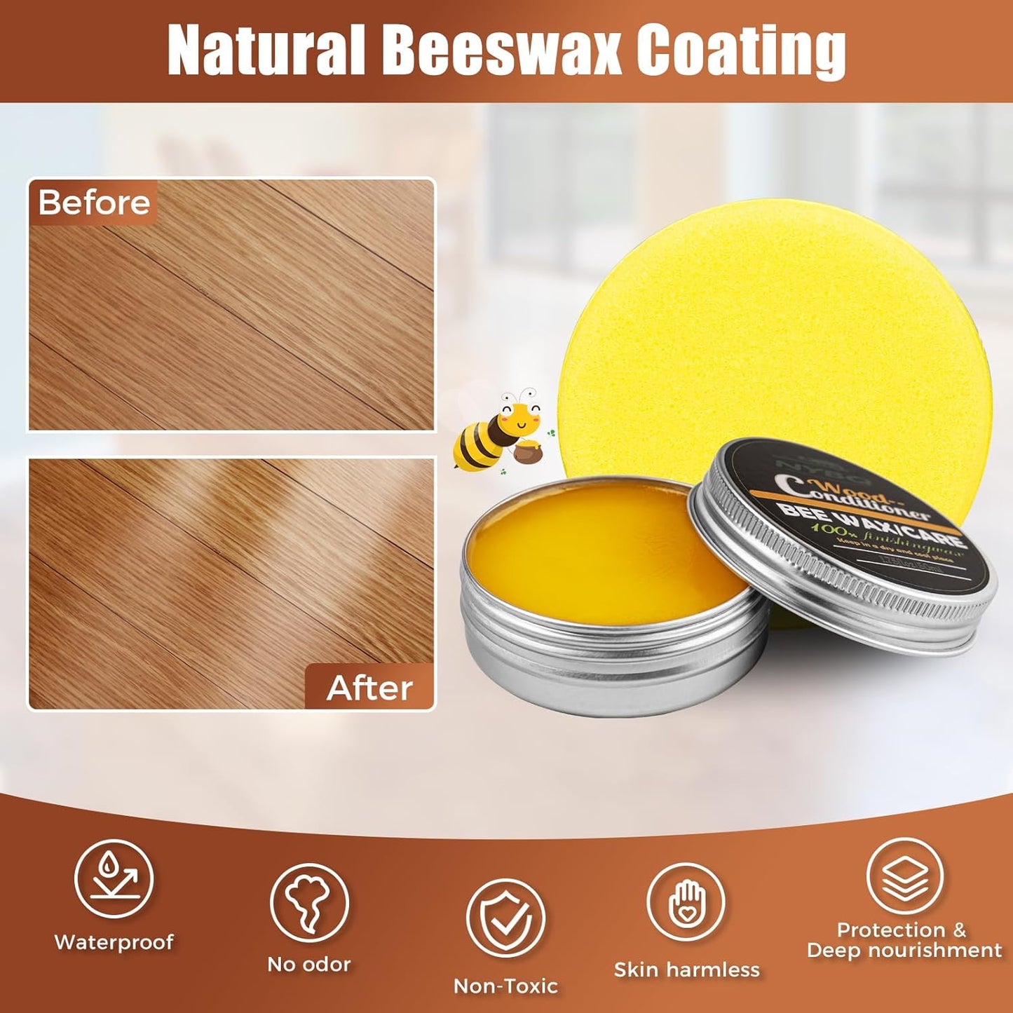 Wood Furniture Repair Kit- Set of 41 Laminate Vinyl Floor Repair Kit Wood Fillers,Floor Scratch Repair, Touch Up Markers, Restore Hardwood Scratches, Cracks, Hole for Floor, Table, Door, Cabinet