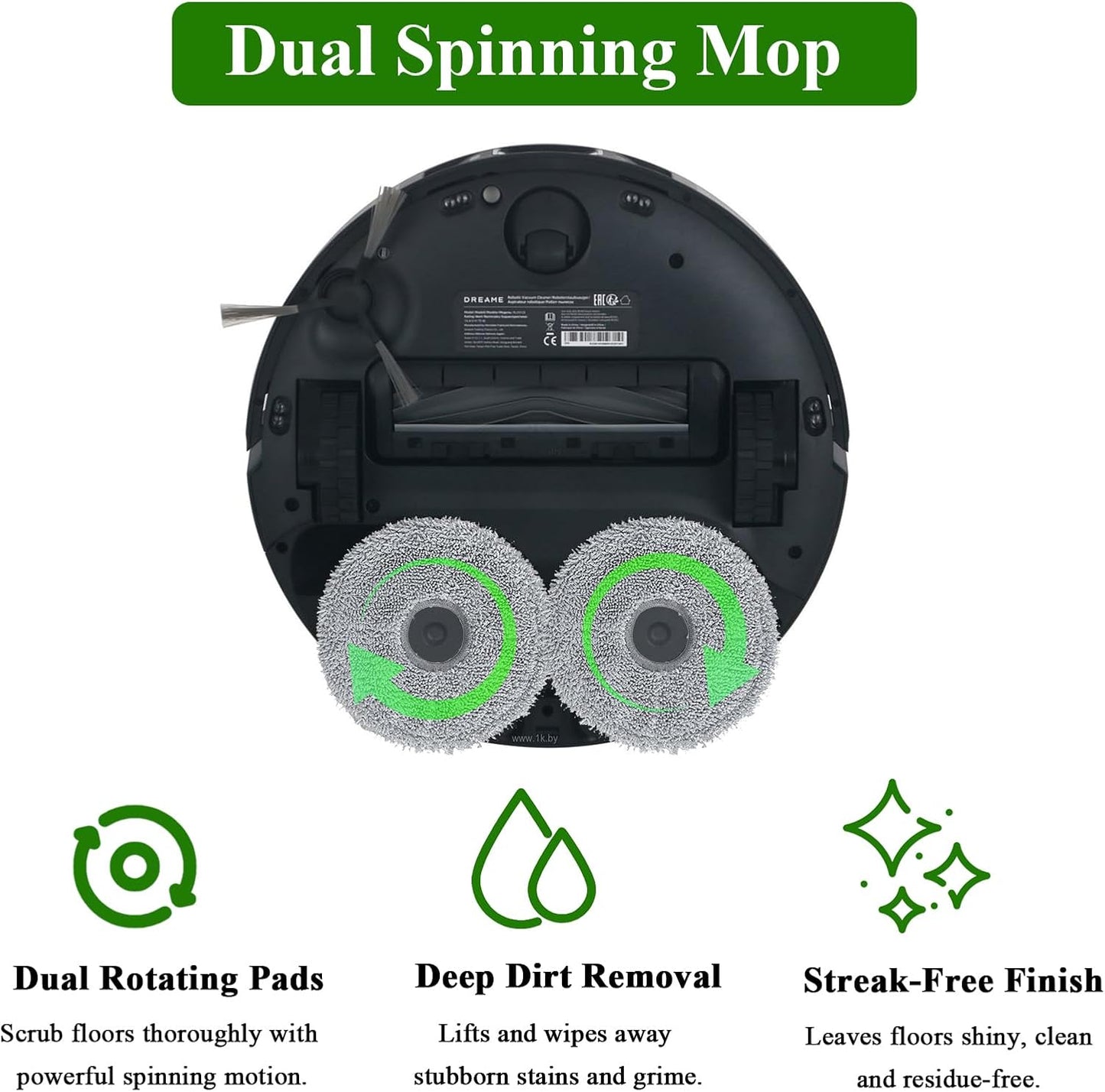 10 Pack Mop Pads for Dreame X40 Ultra/X40 Master/L40 Ultra/L10s Plus/L10s Pro Gen 2/L30 Ultra/X30 Ultra/L20 Ultra/L10s Pro Ultra/X50 Ultra Vacuum Cleaner, Microfiber Mop Cloth Replacement Accessories