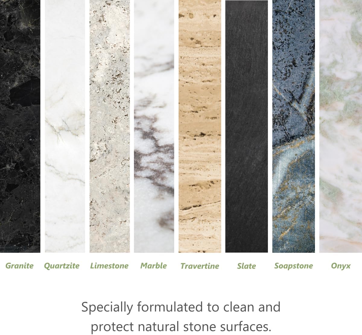 MORE Stone & Quartz Cleaner + Protector - Granite, Quartz & Marble Cleaner - For Kitchen & Bathroom Countertops - Water-Based Surface Spray Refill - Lavender-Verbena Essential Oil - Gallon (128oz)