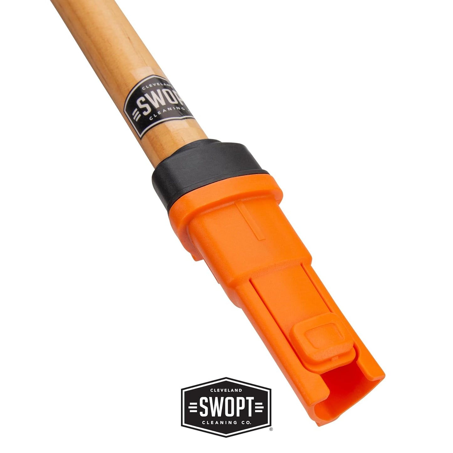 SWOPT Premium 48” EVA Foam Comfort Grip Wooden Handle – Ergonomic Design Eliminates Loose Handles —Interchangeable with All SWOPT Cleaning Products for More Efficient Cleaning and Storage