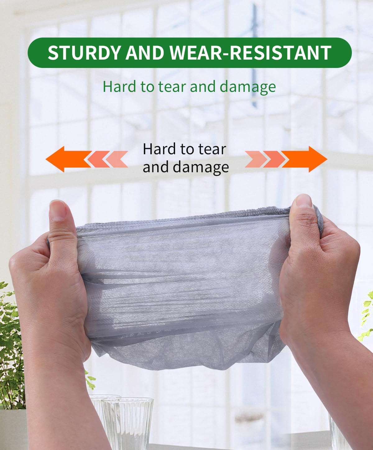 100Pcs(50 Pairs) Non-Woven Shoe Covers Disposable Non Slip for Indoors, Breathable | Durable | Boot Covers, Fits Up to Size 13 US Men (Gray)