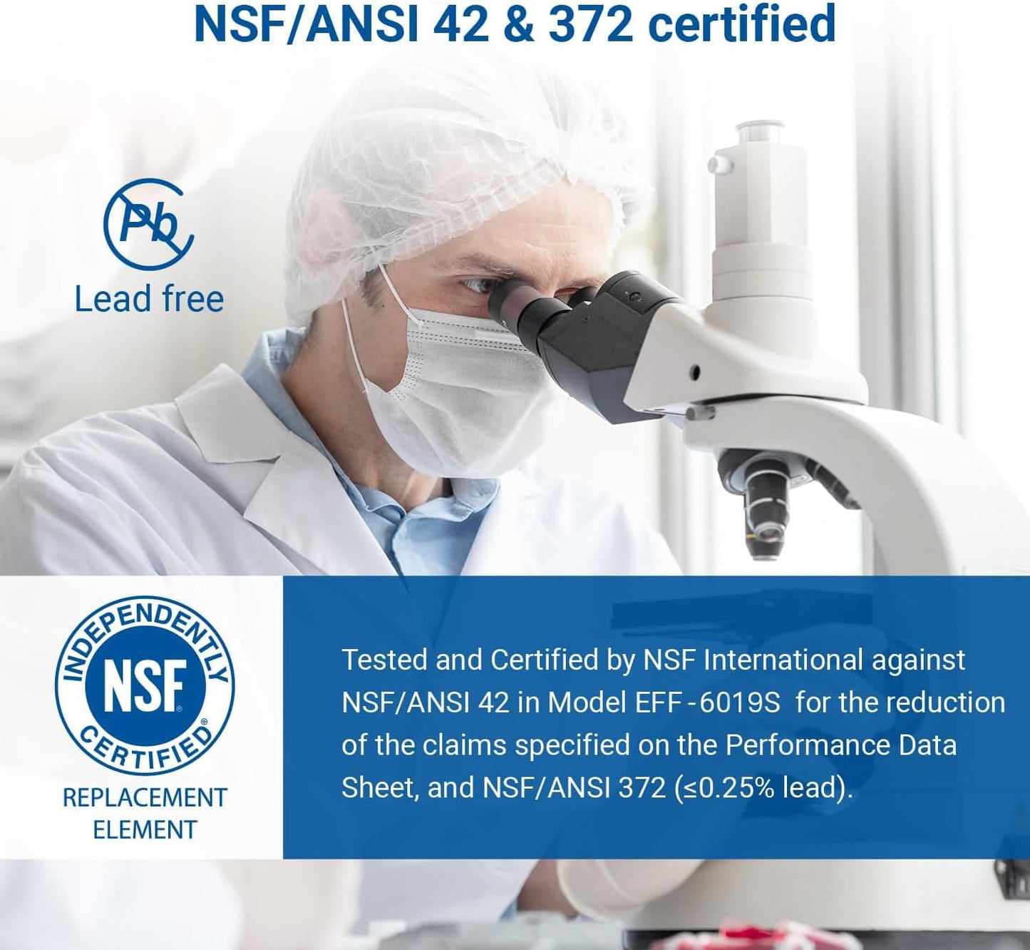 Maxblue Replacement for GE® RPWFE®, RPWF (with CHIP) Refrigerator Water Filter, Compatible with WSG-4, WF277, GFE28GMKES, PFE28KBLTS, GFD28GSLSS, PWE23KSKSS, GYE22HMKES, DFE28JSKSS, 6 Filters