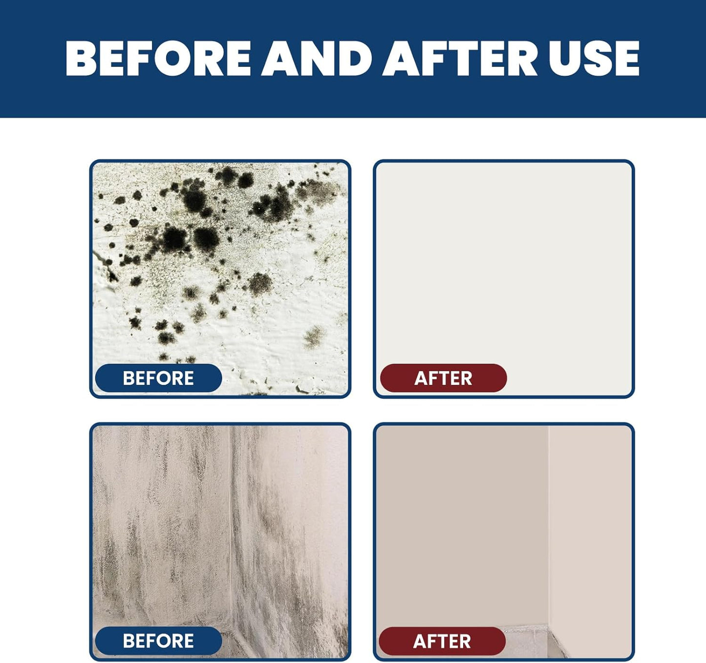 Mould Cleaner Spray Powerful Foam Cleaning Spray | Multi-Surface Fast-Acting Stain Remover for Kitchen, Bathroom, Wall and Tile Cleaning, No Scrubbing Required (1, 2.04oz)