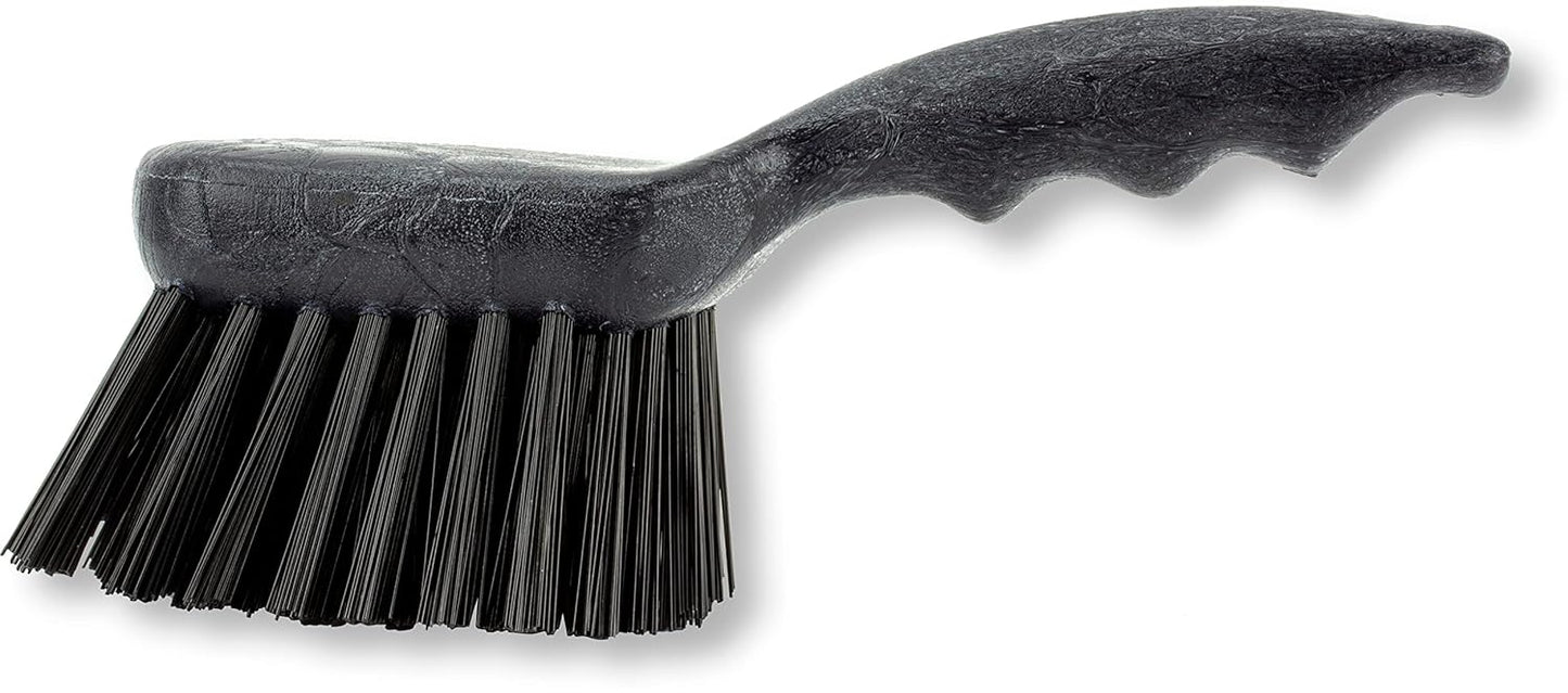 SPARTA 40541EC03 Plastic Scrub Brush, Utility Brush, Kitchen Brush With Hanging Hole For Cleaning, 8 Inches, Black