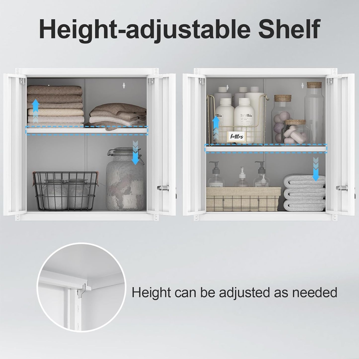 Metal Wall Cabinet,Garage Wall Mounted Cabinets,Steel Locking Cabinet,Metal Wall Cabinets for Office,Wall Cabinets with Doors and Shelves,Garage Cabinets for Home,Basement