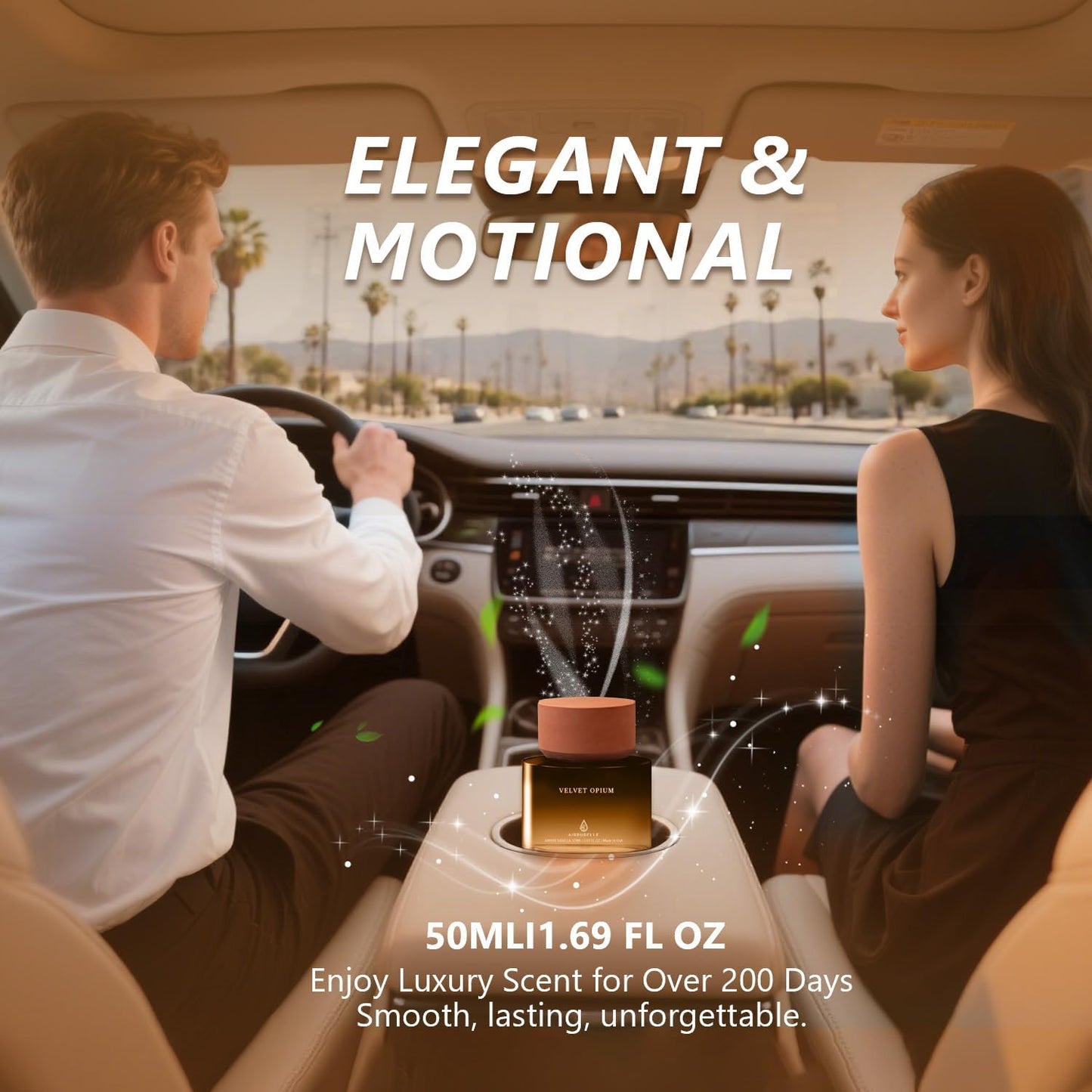 Car Air Freshener Cup 50ml Car Air Fresheners Diffuser - SS30 Fragrance Oil Air Diffuser for Car, 180+ days Long Lasting Fragrance, 1.7 FL OZ/50ML Made in USA Car Air Fresheners