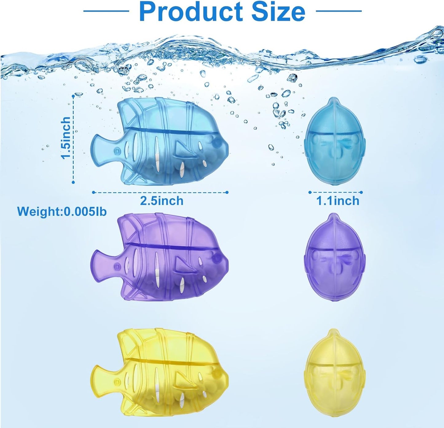 10PC Humidifier Cleaner Fish Universal Humidifier Tank Cleaner Works in All humidifiers and Fish Tanks Purifies Water, Prevent Hard Water Build-Up,Demineralization Cleaner(Blue Yellow Purple)