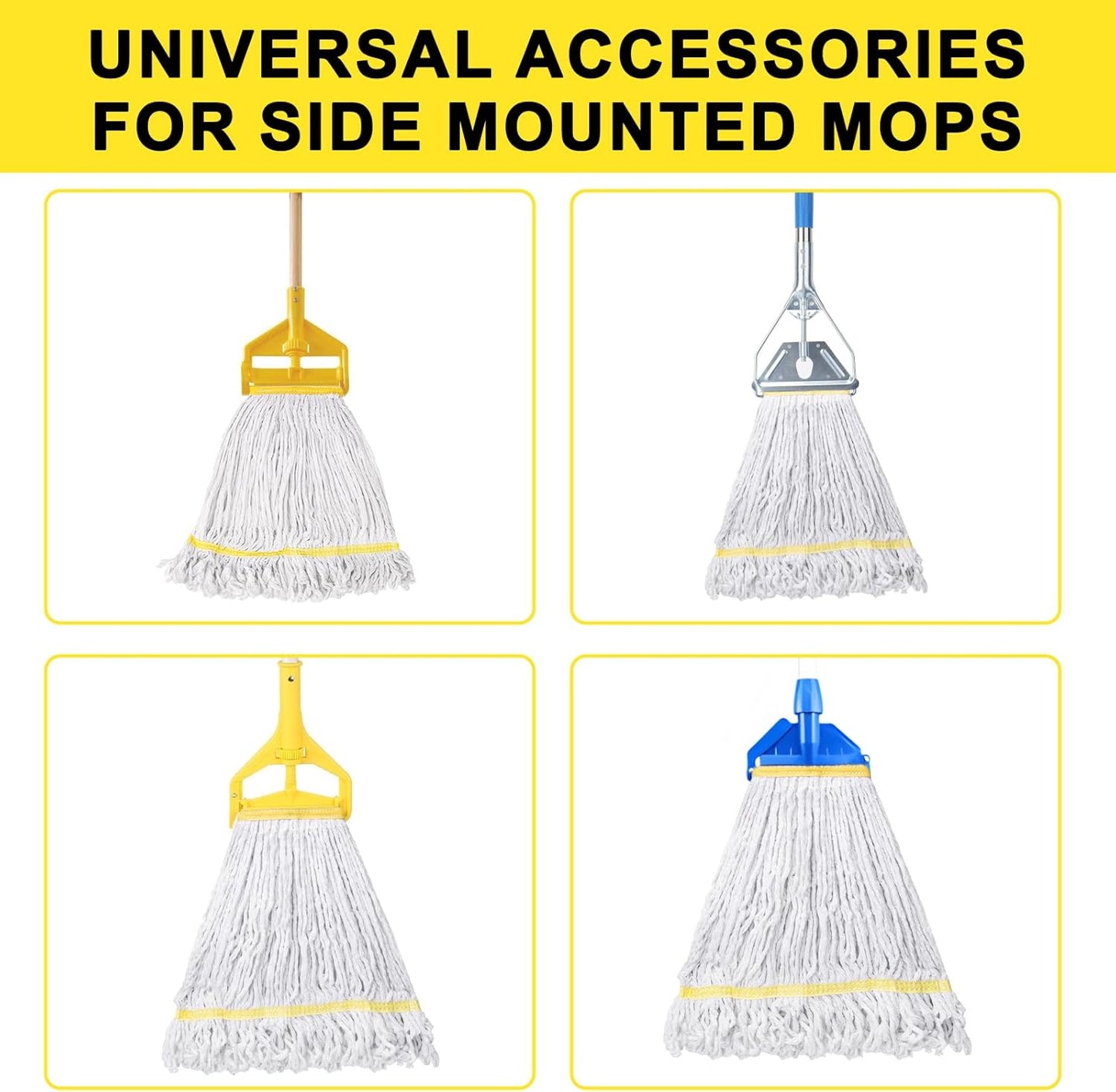 KeFanta 3 Pack Heavy Duty Commercial Mop Head Replacement,Looped End String Cotton Mop Heads,Industrial Wet Mops Refill for Floor Cleaning