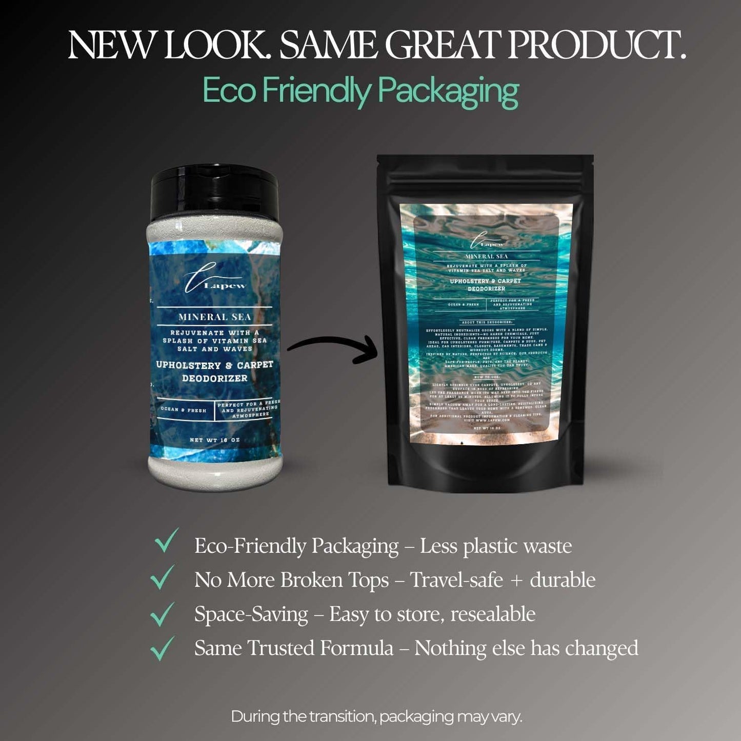 Mineral Sea Carpet Freshener Powder: Powerful Odor Eliminator for Home, Upholstery Deodorizer, Carpet Deodorizer, Pet Urine, Cat Litter Box - Mineral Sea Fragrance