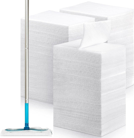 Hoolerry 900 Count Dry Sweeping Cloths Dry Mop Refills Sweeper Dusting Cloths Disposable Duster Refills Floor Mop Pads, 11.81 x 8.66 inch