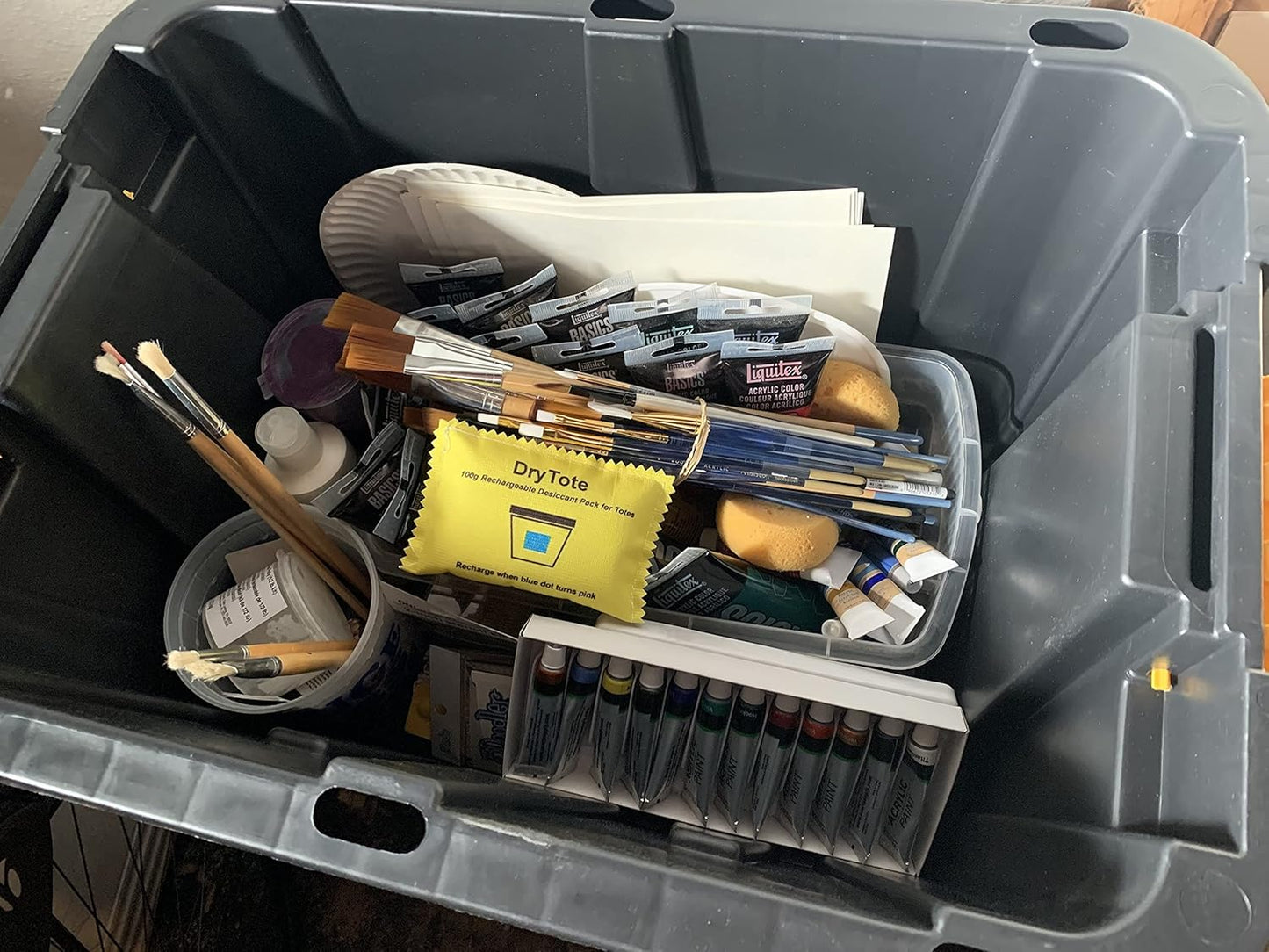 100g Rechargeable Desiccant Pack - Moisture Absorbing Bag - Silica Gel Desiccant Dehumidifier for Storage Bins and Totes