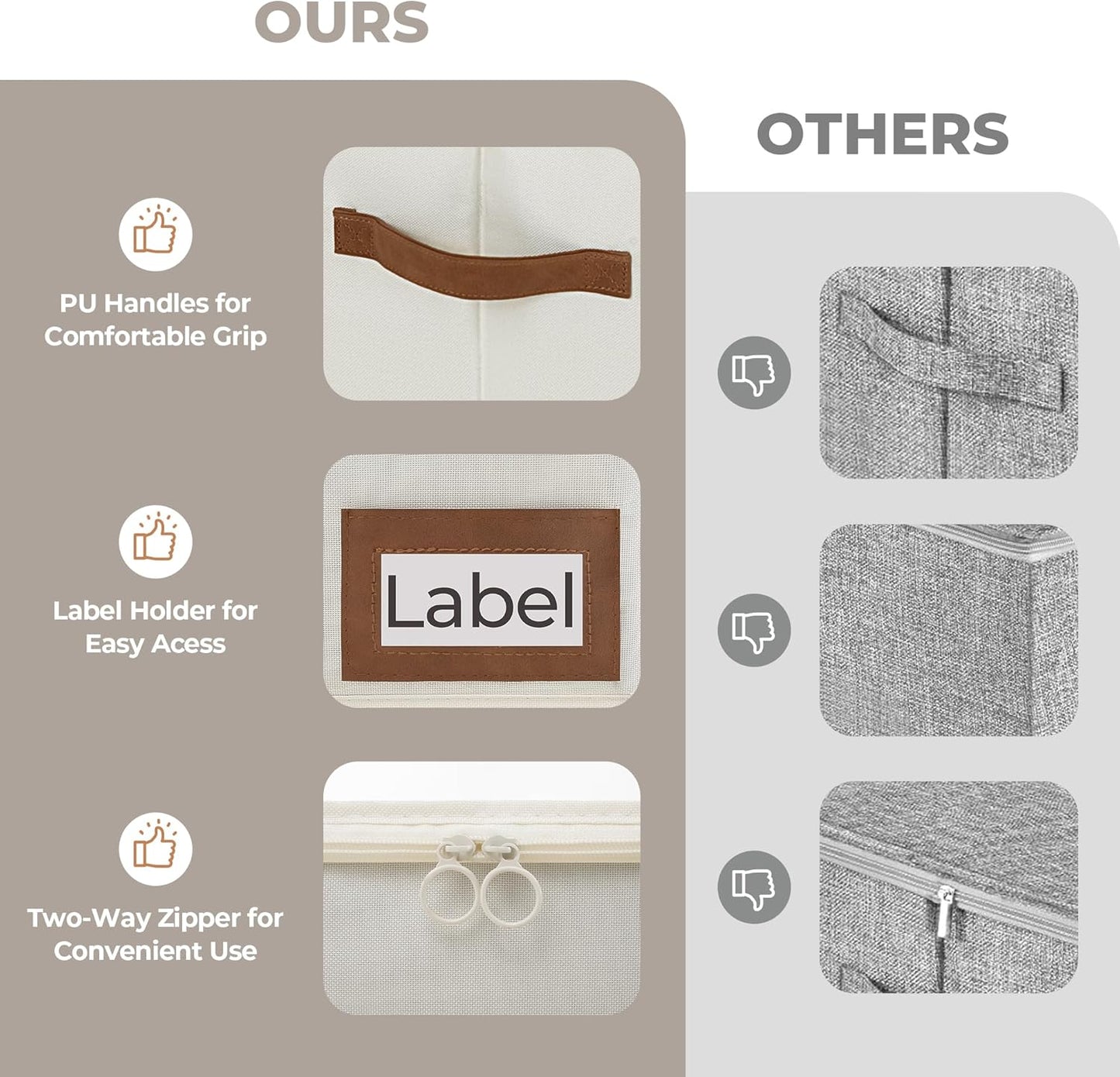 StorageWorks Under Bed Storage with Wheels, 10'' Underbed Storage Containers with Lid, 90L Clothes Organizer for Blankets, Sweaters, Bedding, 2-Pack, Beige