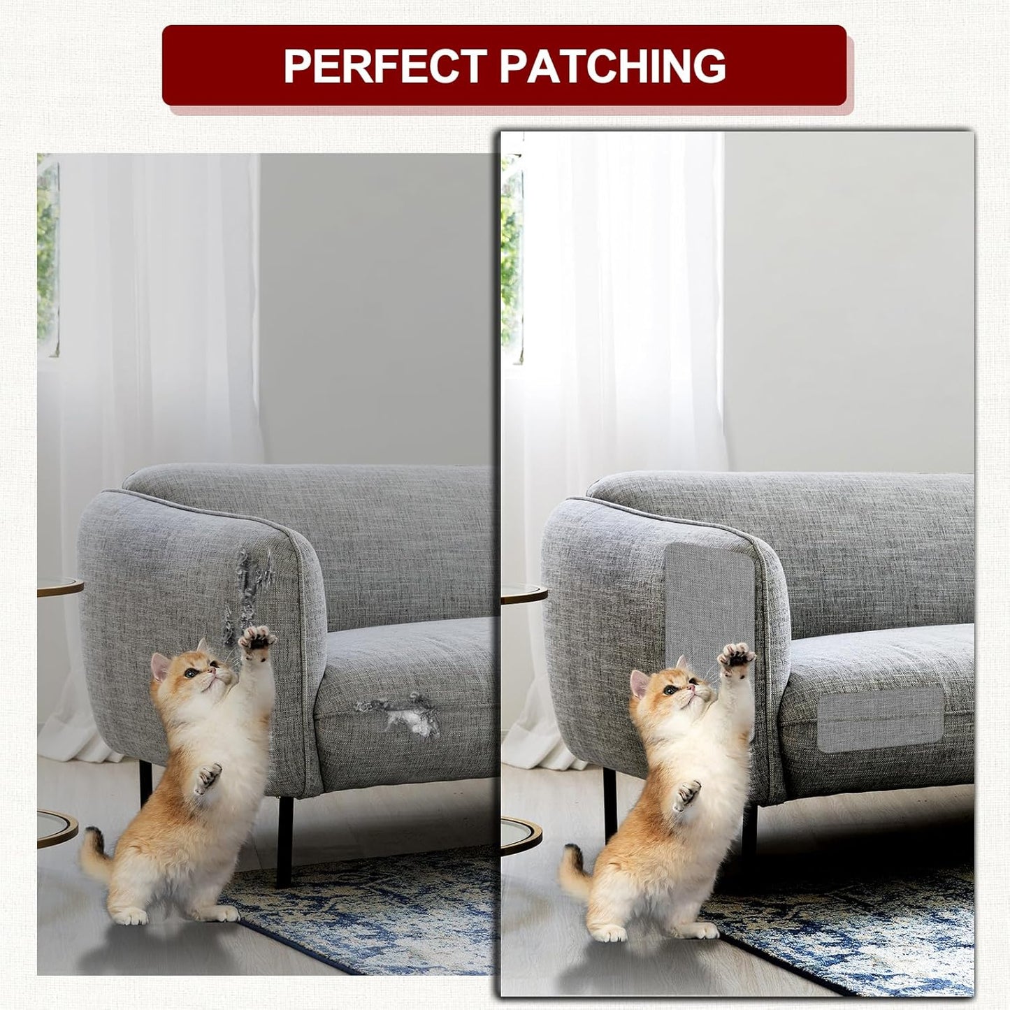 Linen Repair Tape 4x79 inch, Self Adhesive Fabric Patches, Linen Patch Tape Kit, Fabric Repair Tape for Couch Sofas, Headboards, Chairs, Pillows, Curtains, Couches - Navy Blue