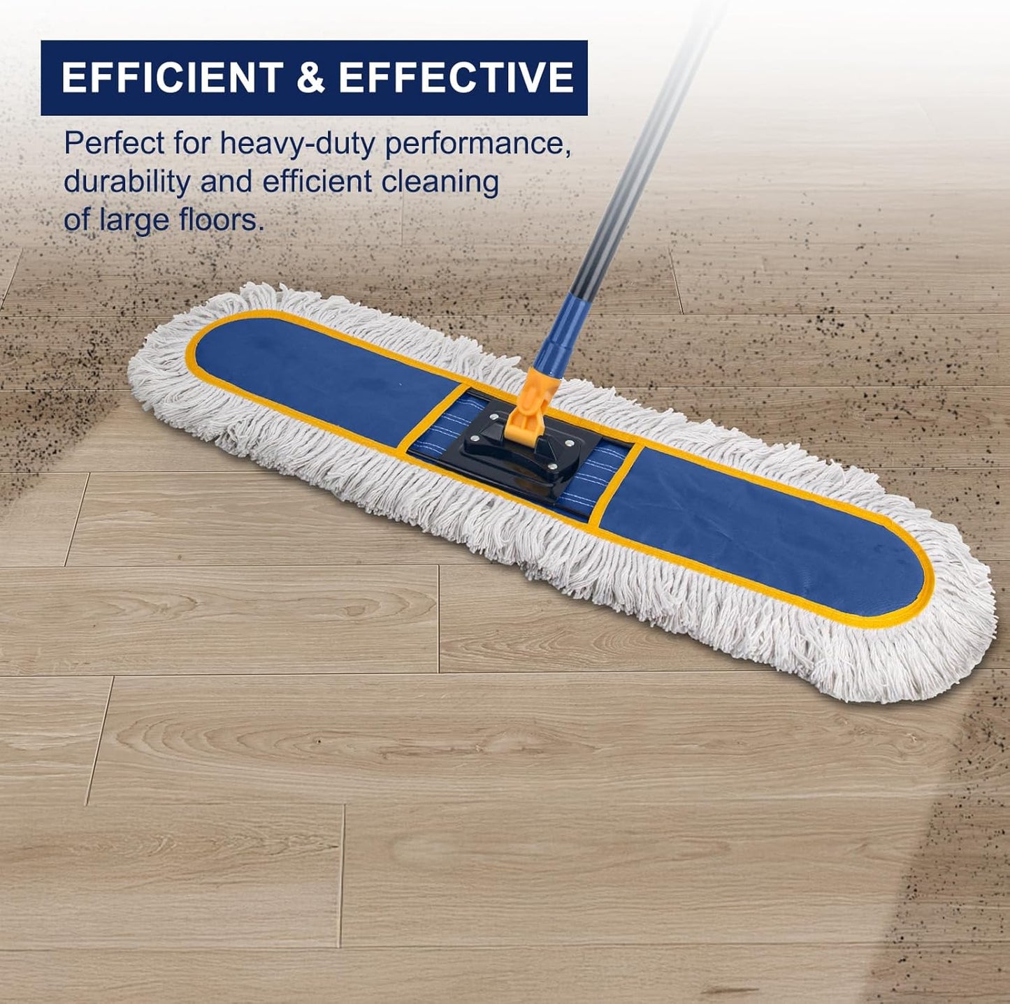 KeFanta 24" Commercial Dust Mop Replacement Heads,3 Pack Reusable Industrial Dust Mop Pads, Washable Cotton Dust Mop Refill for Floor Cleaning & Janitorial Supplies,Only Fits:B0D7MKSZ8N