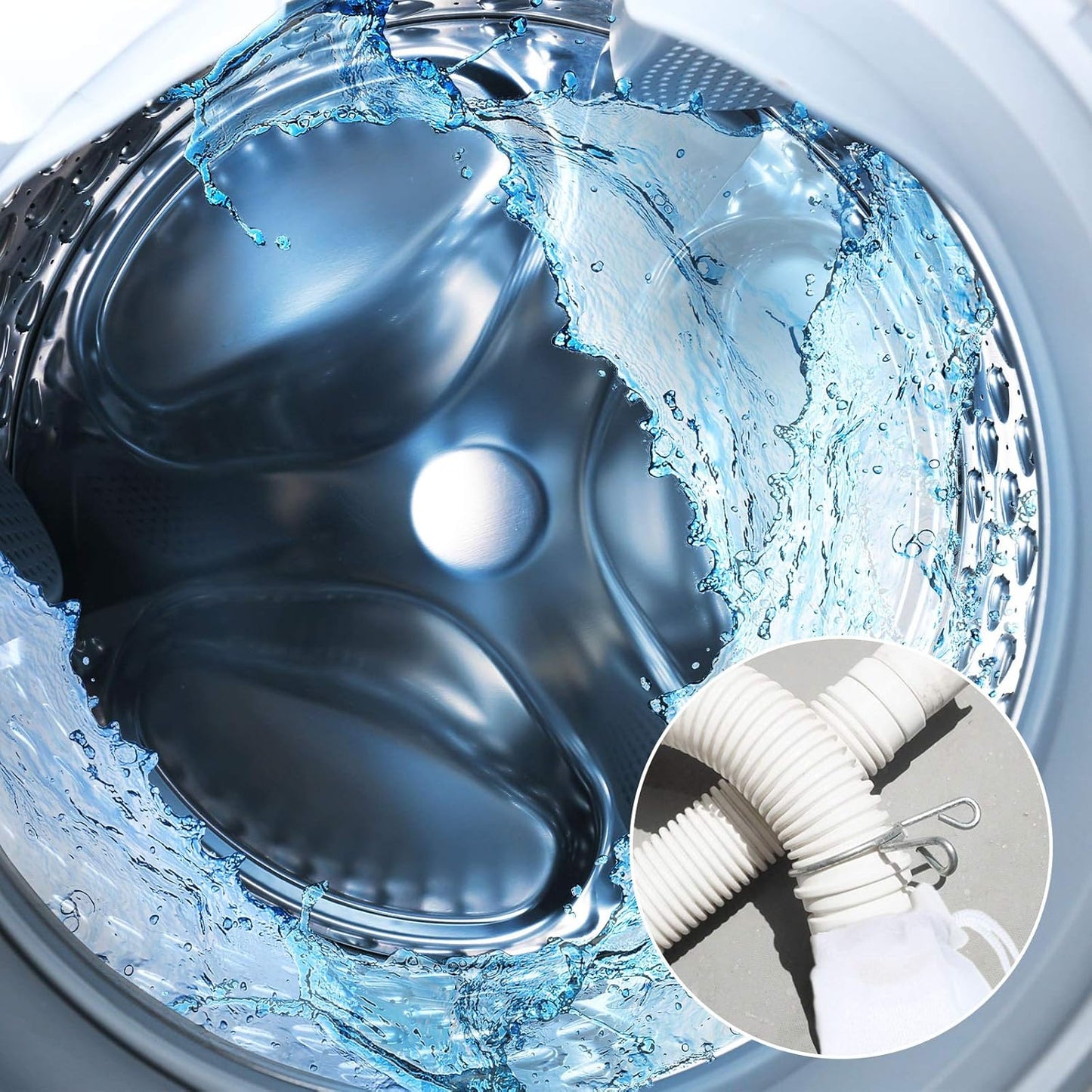 Lint Traps Catcher for Washing Machine Nylon Mesh Lint Traps for Home Laundry Washing Machine Drain Systems Discharge Hoses Filter, 9.4 x 3.1 Inch (6 Pieces)