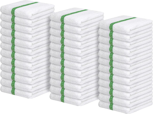 Avalon Towels Terry Bar Mop Towels (Value Pack of 36) Size 16"x19" – Absorbent and Durable, Multipurpose Cleaning Rags, Cotton Cleaning Cloths, Terry Cloth Rags, Reusable Shop Rag