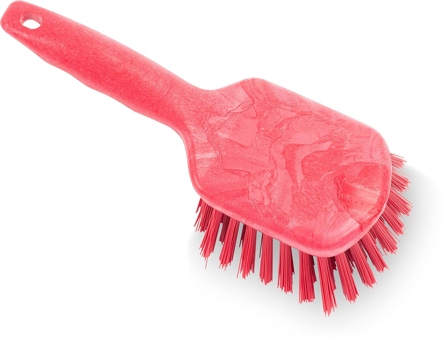 SPARTA 40541EC05 Plastic Scrub Brush, Utility Brush, Kitchen Brush With Hanging Hole For Cleaning, 8 Inches, Red