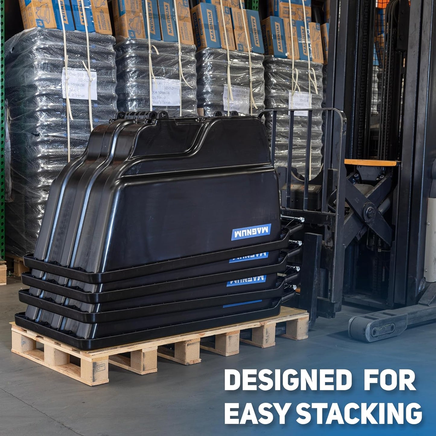 Magnum Tilt Truck, 1/2 Cu. Yd. Capacity Dump Cart with Non-Marking 12” Wheels & 5” Casters for Handling, Transporting on Construction Jobsites, 750 lbs, Trash Cart with Wheels DUC12T-NM-02PK (2-Pack)