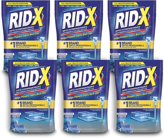Rid-X Septic Treatment, 12 Month Supply of Septi-Pacs, 12.6 Oz