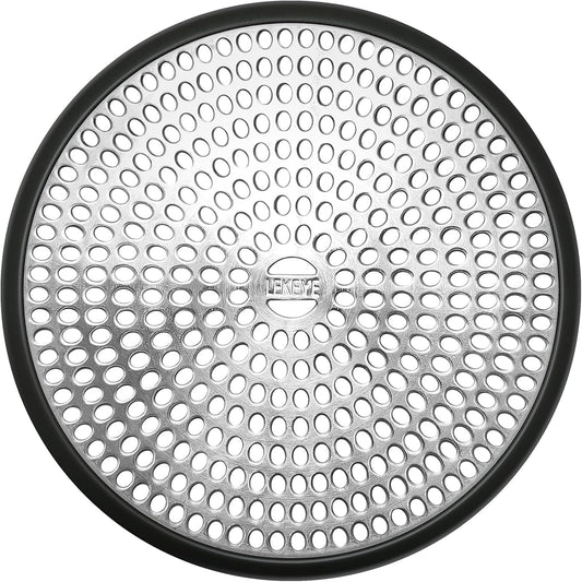 LEKEYE Shower Drain Hair Catcher | Strainer | Shower Stall Drain Cover | Bathroom Drain Protector Stainless Steel and Silicone(Black)