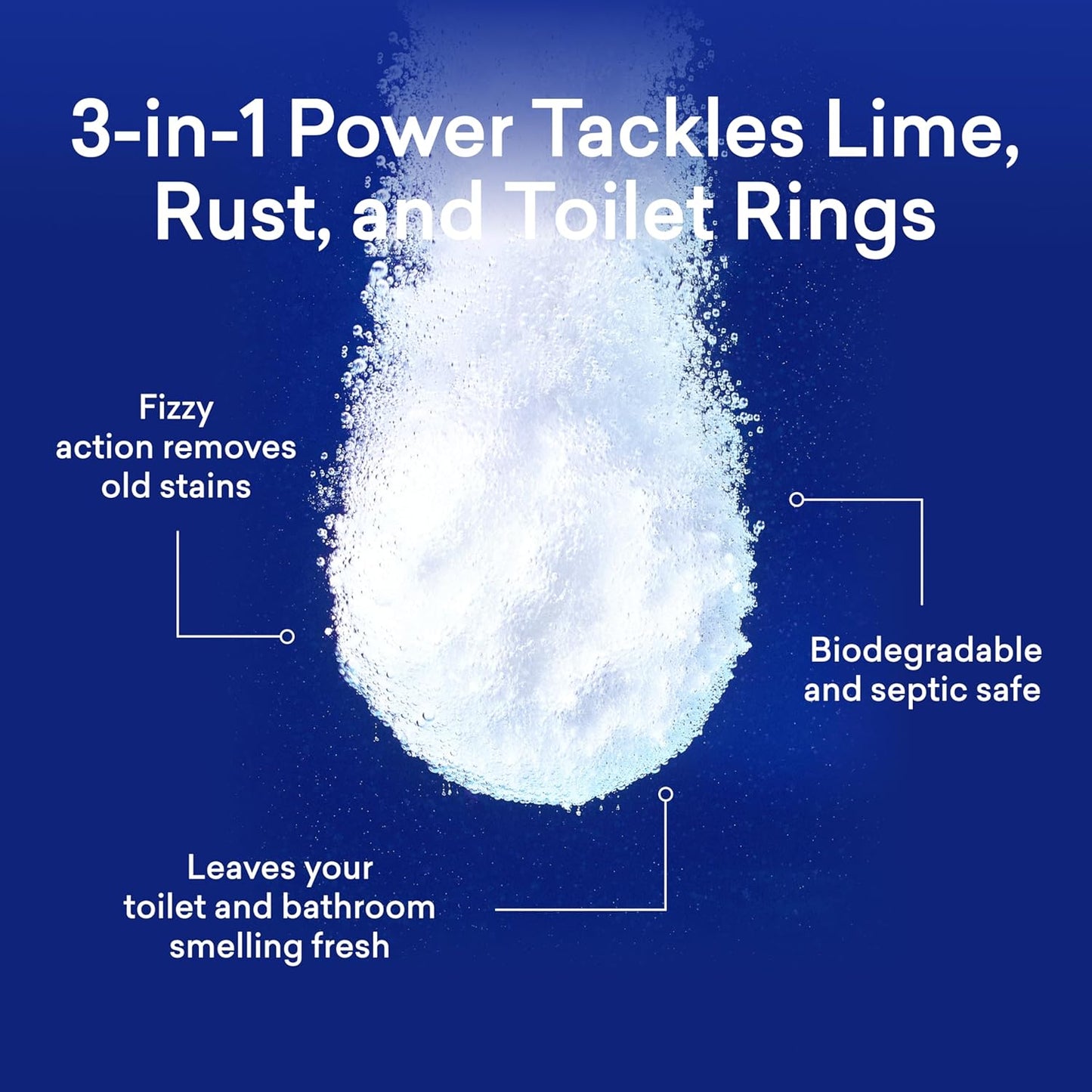 BLUELAND Toilet Bowl Cleaner Tablets, 2-Pack, 28 Count, Lemon Cedar, Plastic-Free, No Harsh Chemicals, Plant-Based